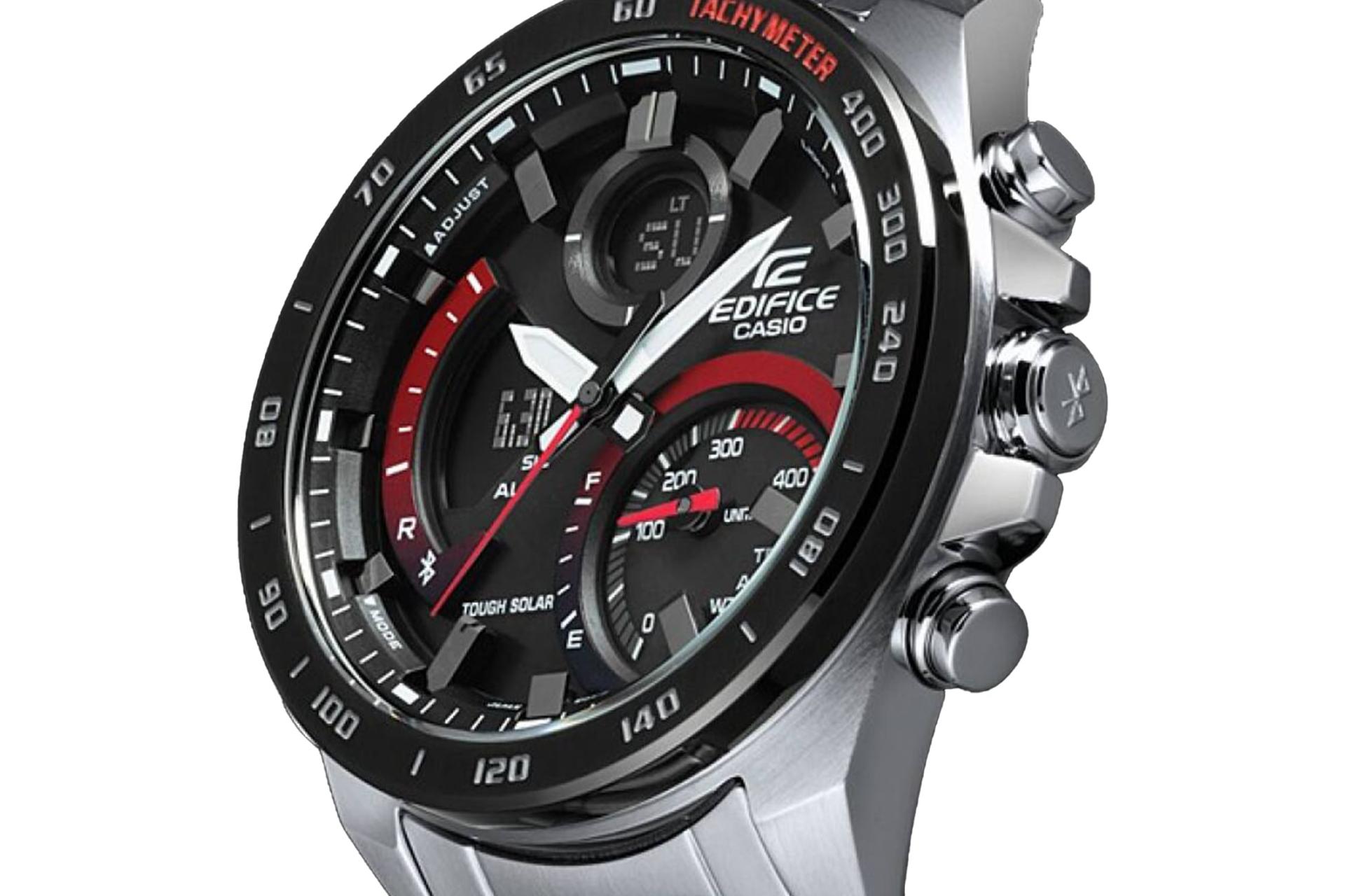 دکمه‌های لبه سمت راست ساعت مچی مردانه کاسیو Edifice ECB-900DB-1A