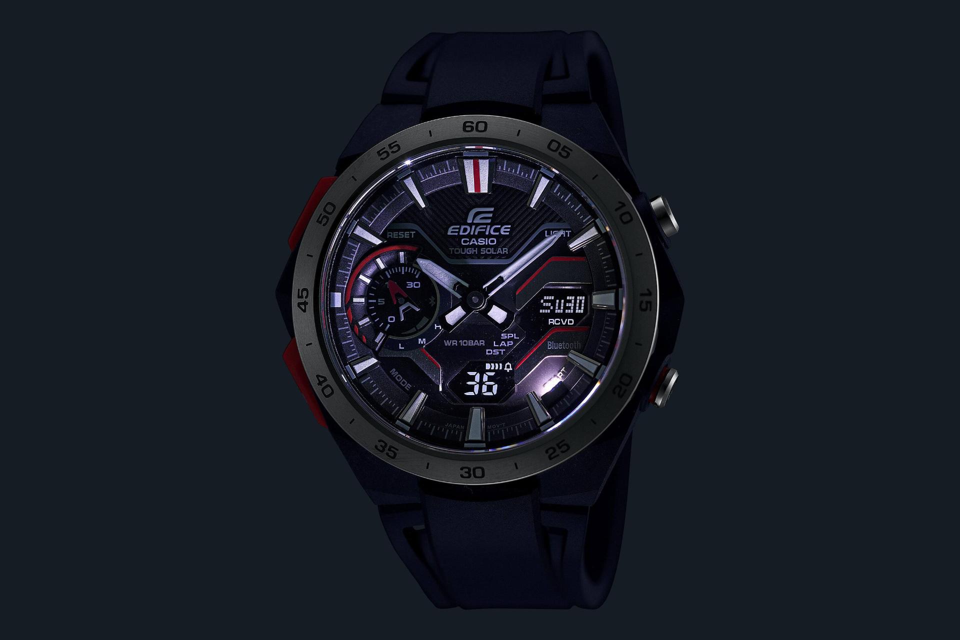 نور شب‌تاب ساعت مچی مردانه کاسیو Edifice ECB-2200P-1A