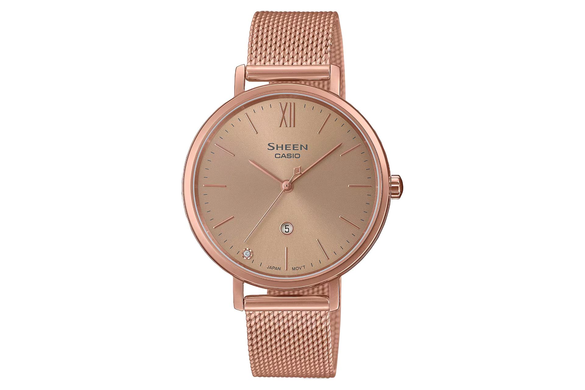 فریم، صفحه و بند ساعت مچی زنانه کاسیو SHEEN SHE-4539PM-5A