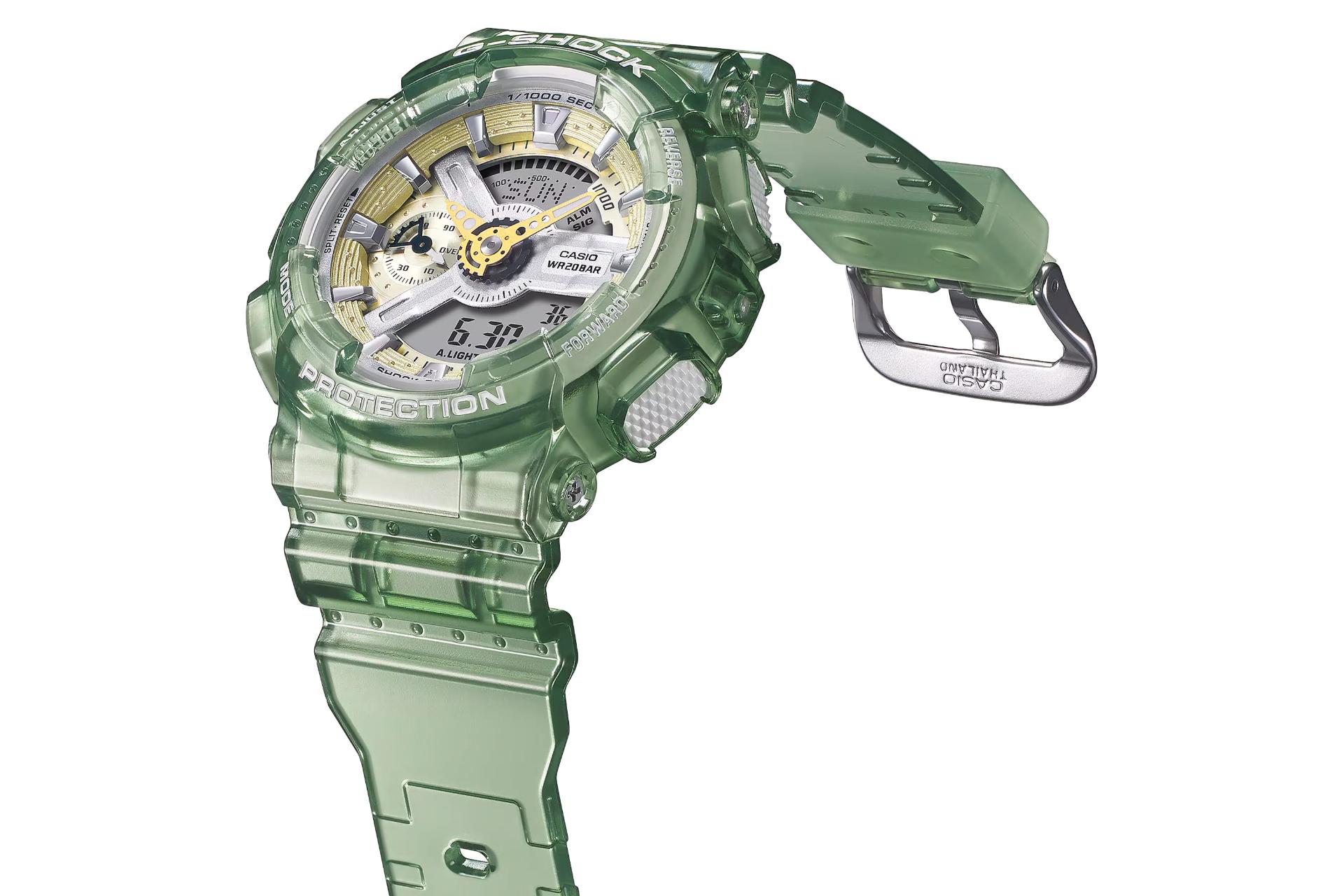 لبه سمت راست ساعت مچی زنانه کاسیو جی شاک GMA-S110GS-3A