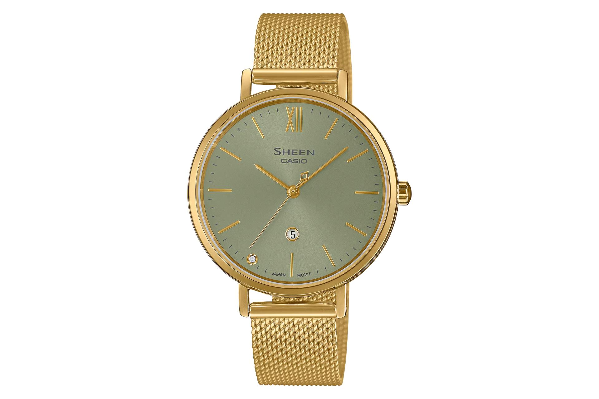 فریم، صفحه و بند ساعت مچی زنانه کاسیو SHEEN SHE-4539GM-3A