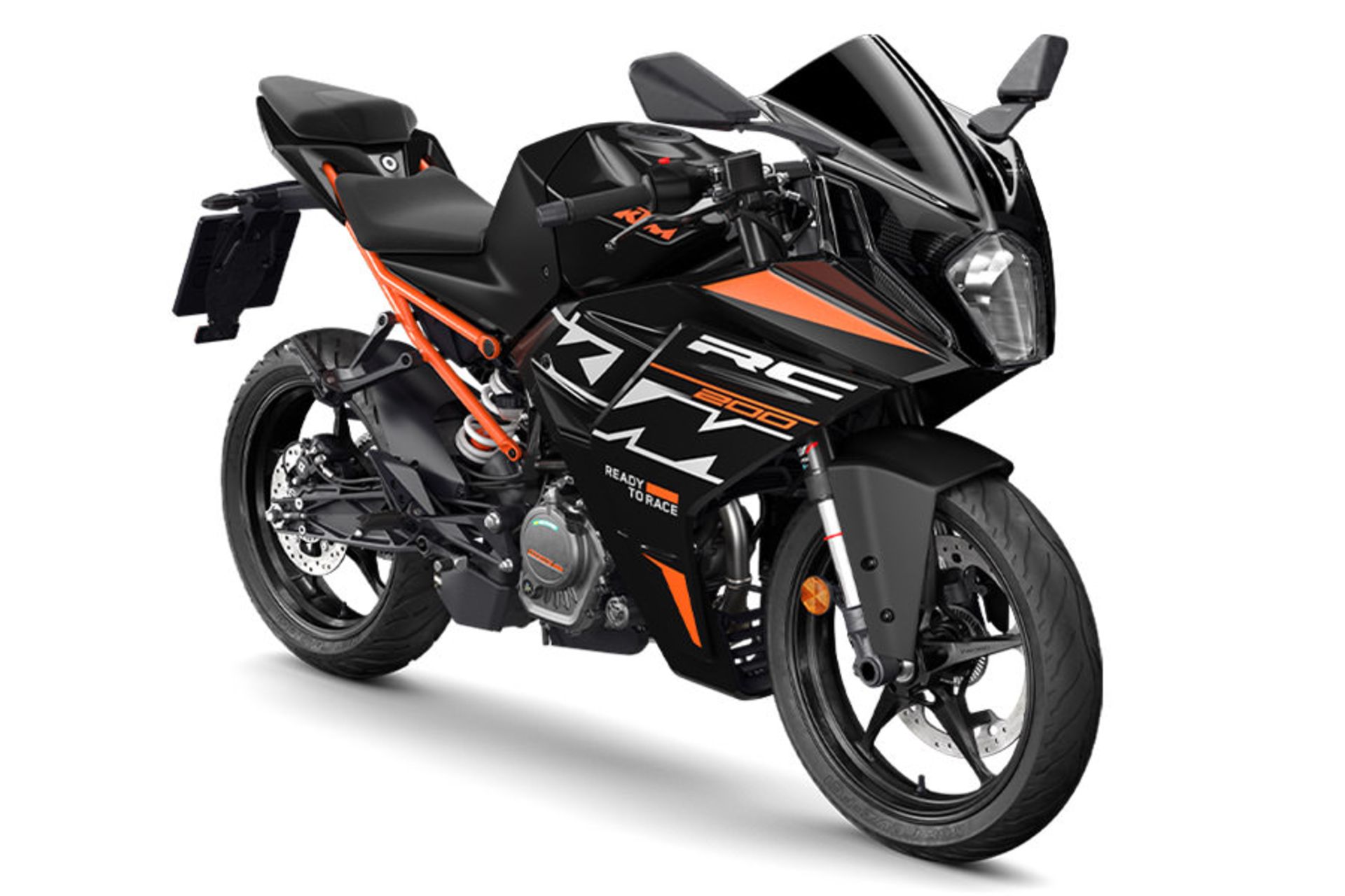 موتورسیکلت کی تی ام KTM RC 200 2024 نمای جلو رنگ مشکی