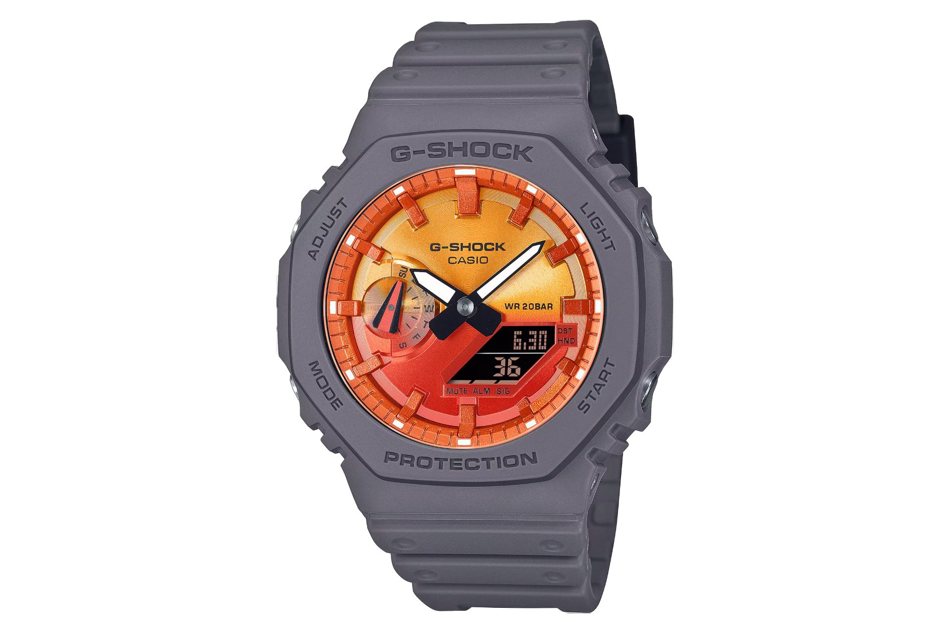 فریم و صفحه ساعت مچی مردانه کاسیو جی شاک GA-2100FL-8A