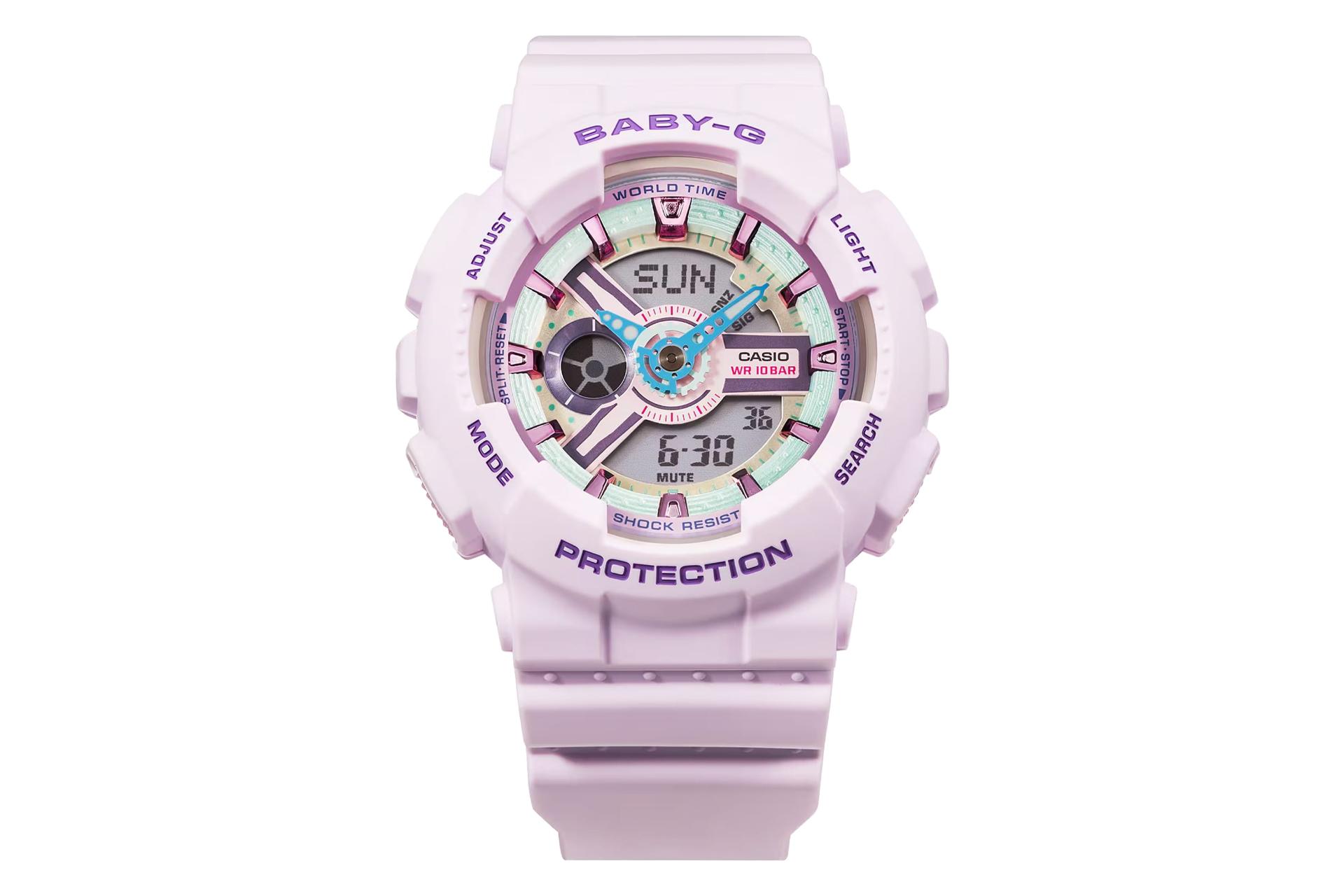 بند، فریم، لوگو و صفحه ساعت مچی بچه گانه کاسیو BABY-G BA-110XPM-6A