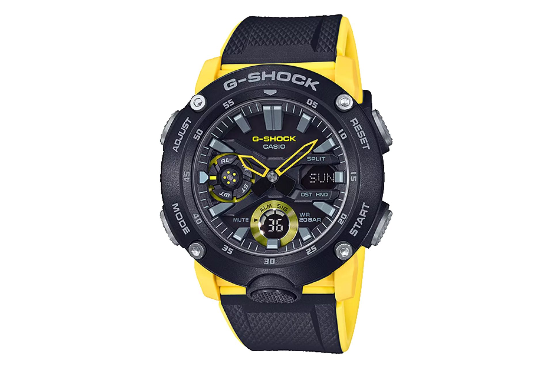 صفحه و فریم ساعت مچی مردانه کاسیو جی شاک GA-2000-1A9