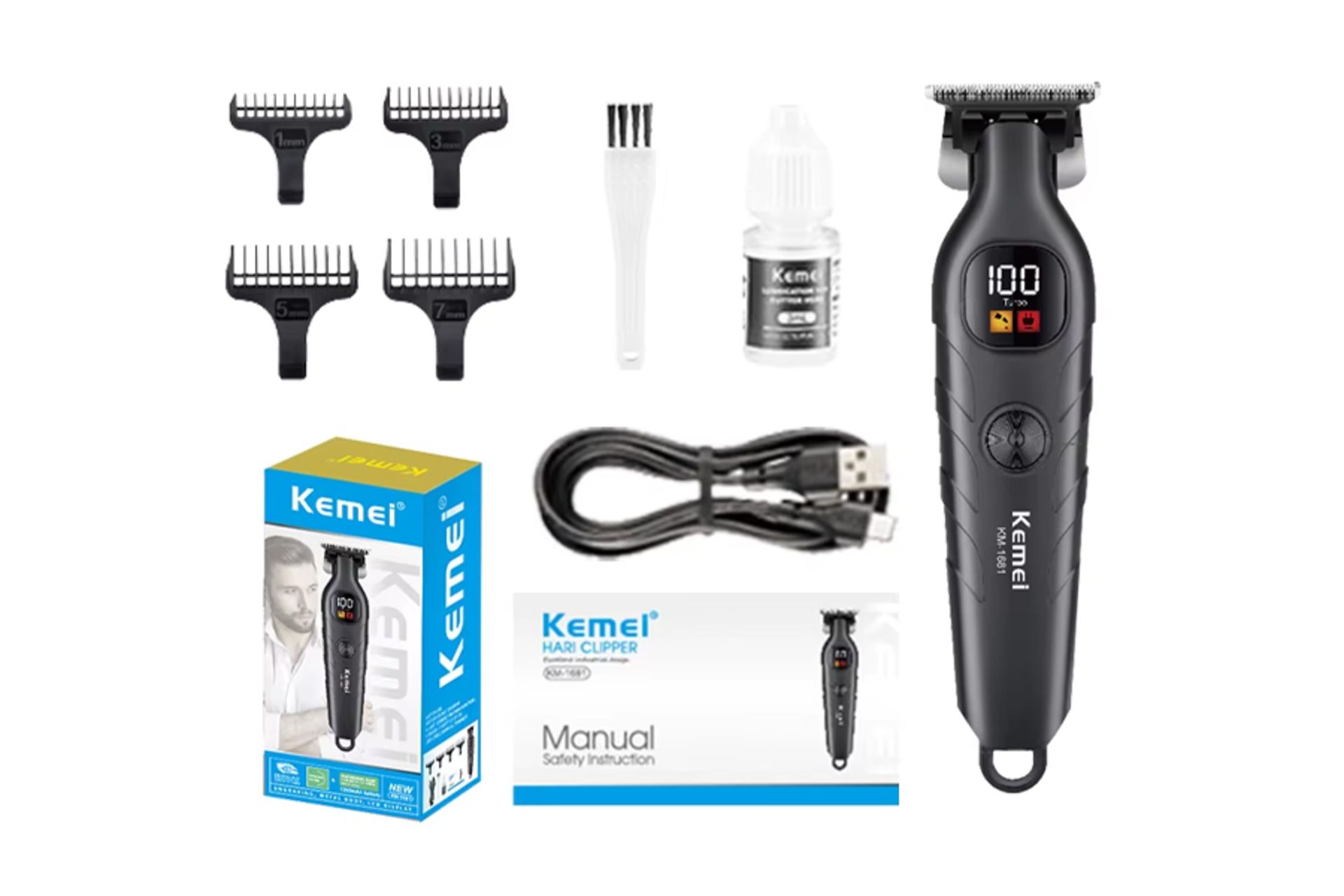 اقلام همراه ماشین اصلاح و ریش تراش کیمی KM-1681