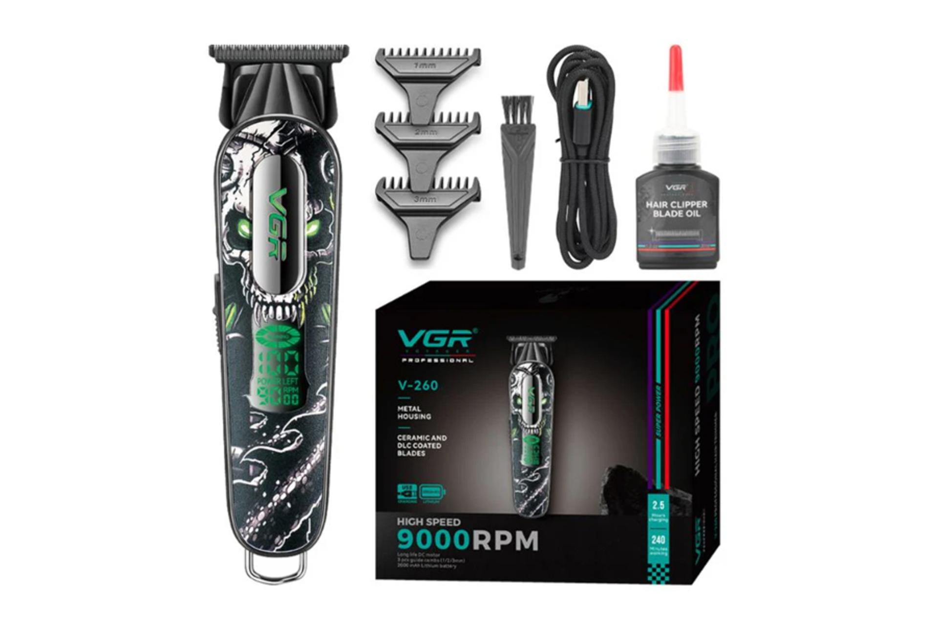 اقلام همراه ماشین اصلاح و ریش تراش وی جی آر V-260