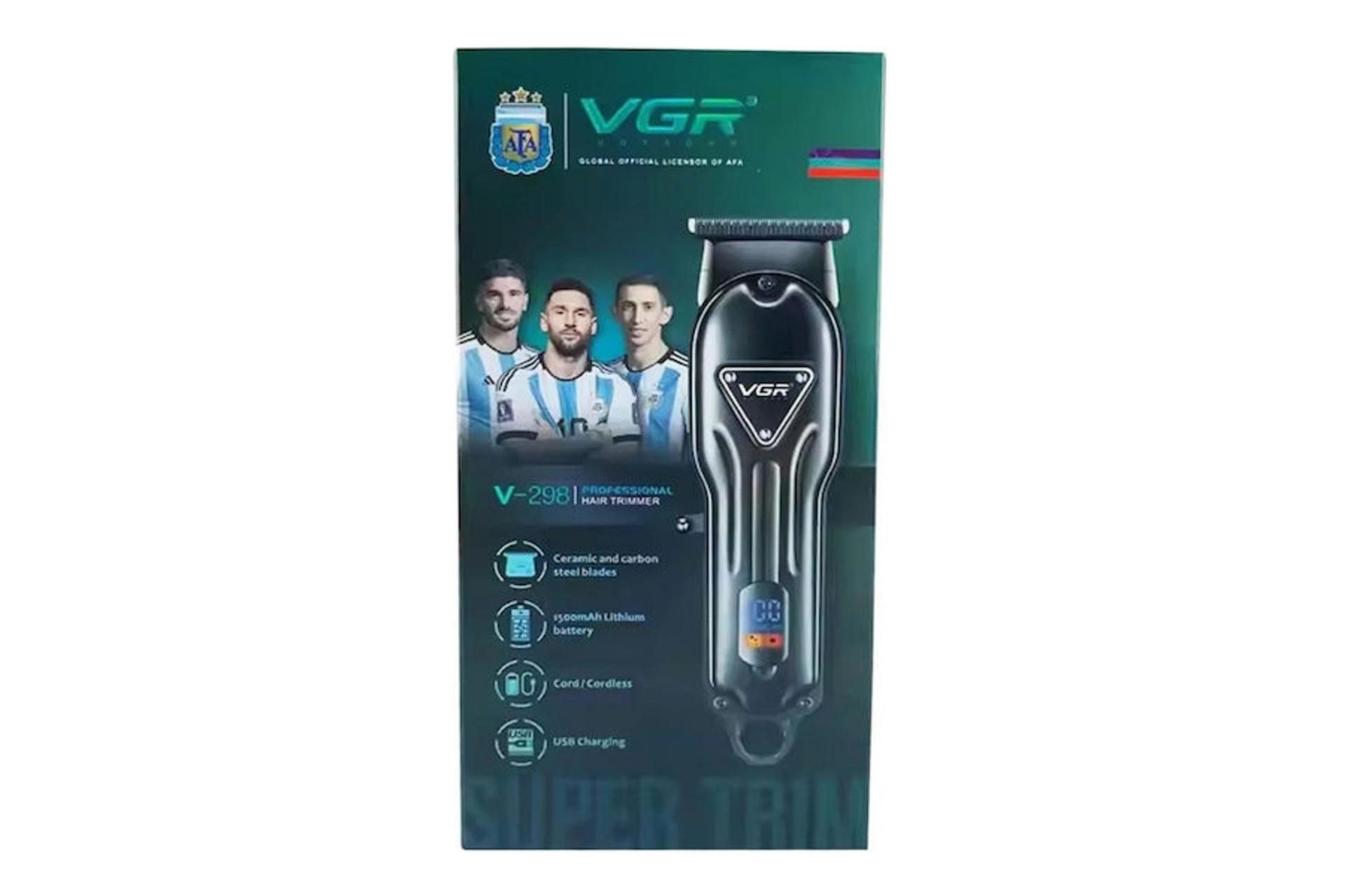 جعبه ماشین اصلاح و ریش تراش وی جی آر V-298