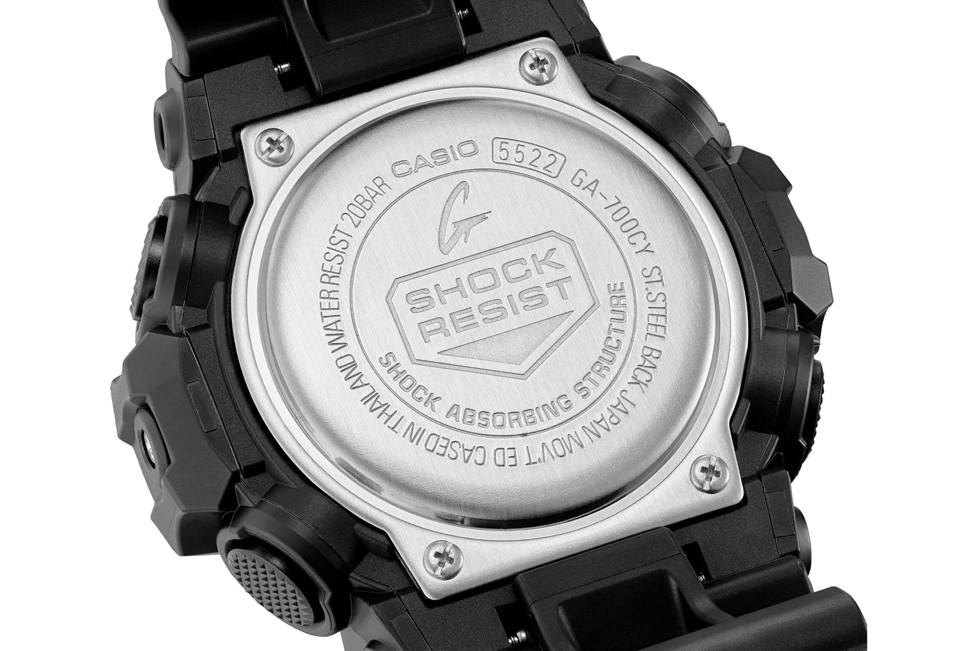 پنل پشت ساعت مچی مردانه کاسیو جی شاک GA-700CY-1A