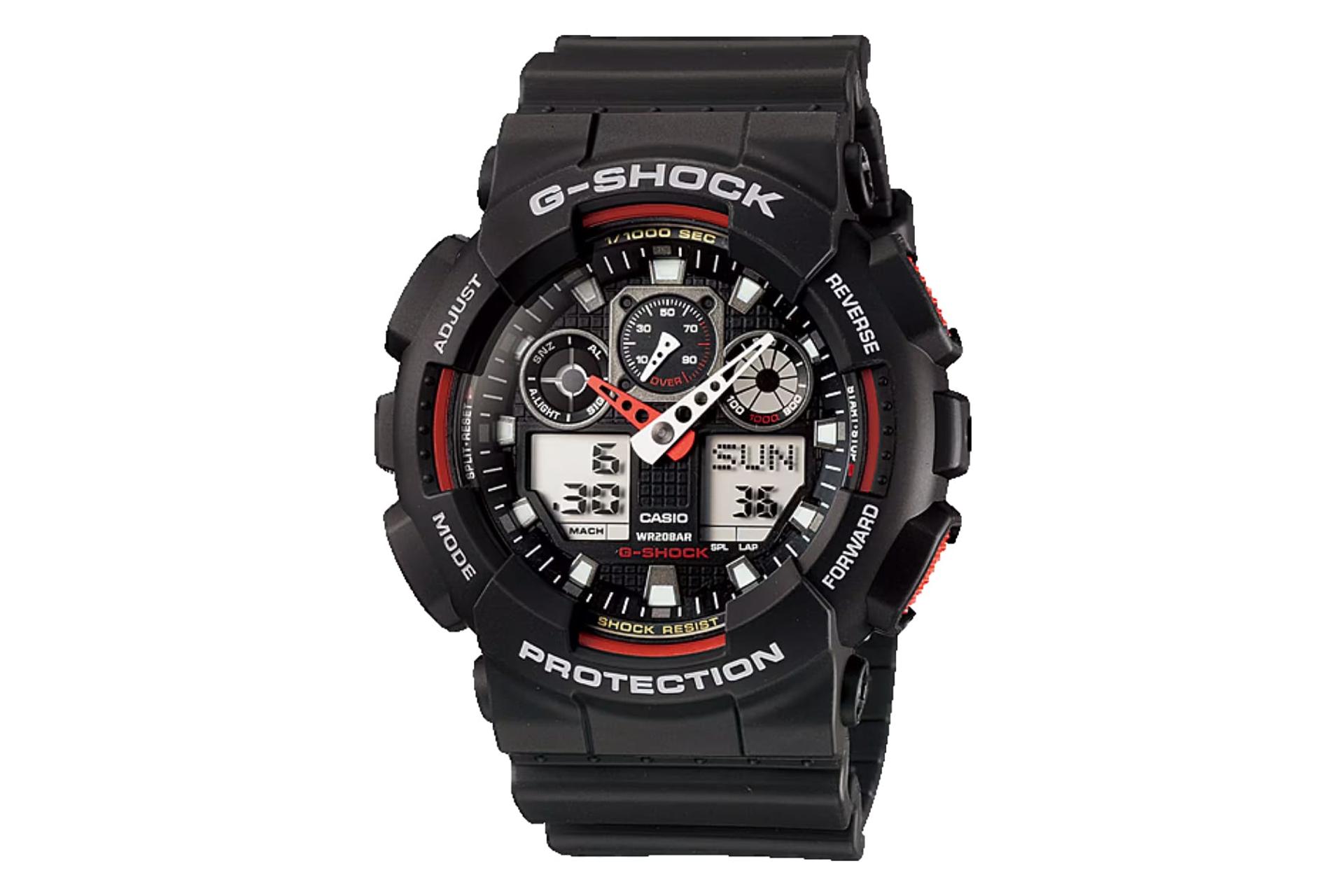 قفل و صفحه ساعت مچی مردانه کاسیو جی شاک GA-100-1A4