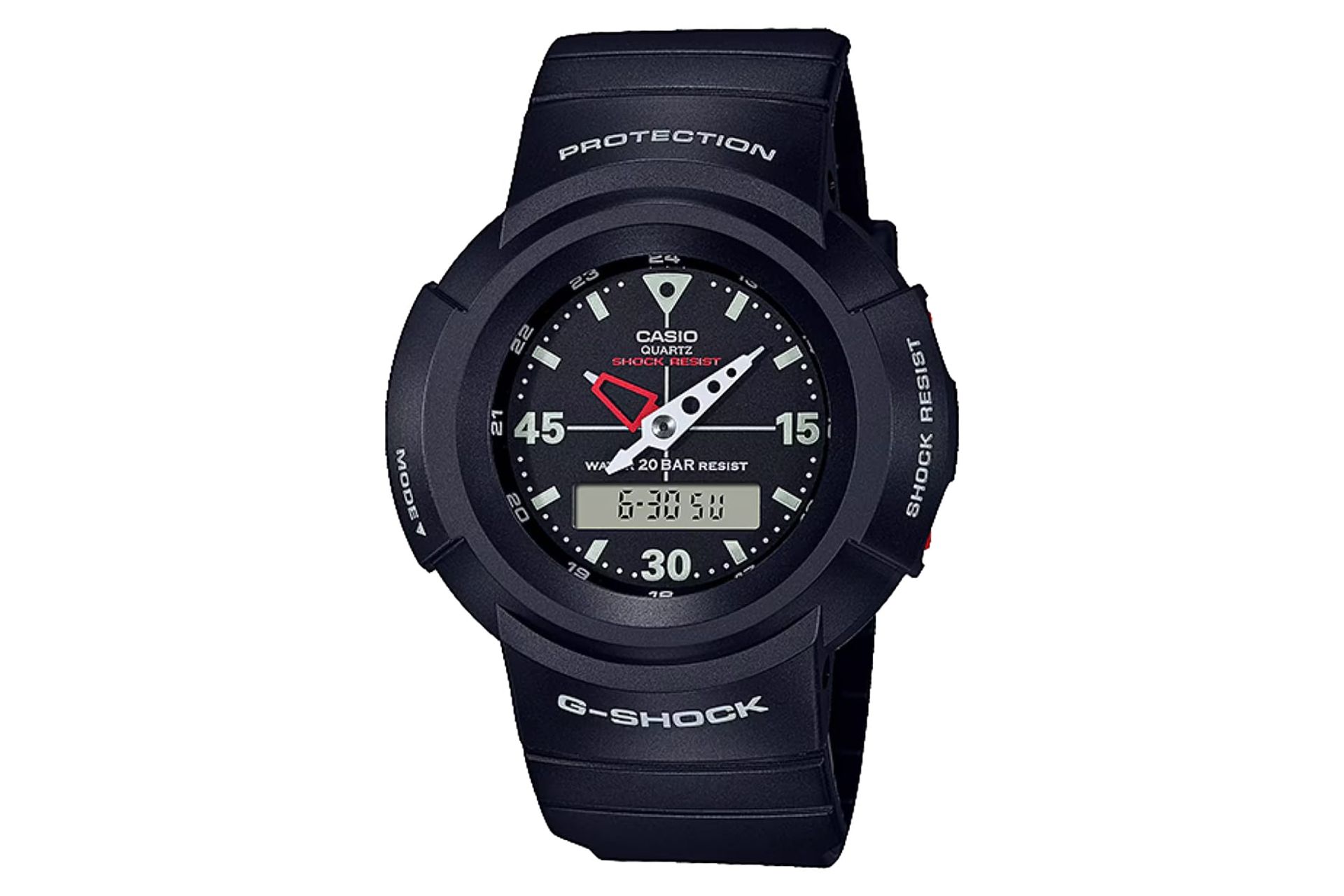 فریم و صفحه ساعت مچی مردانه کاسیو جی شاک AW-500E-1E