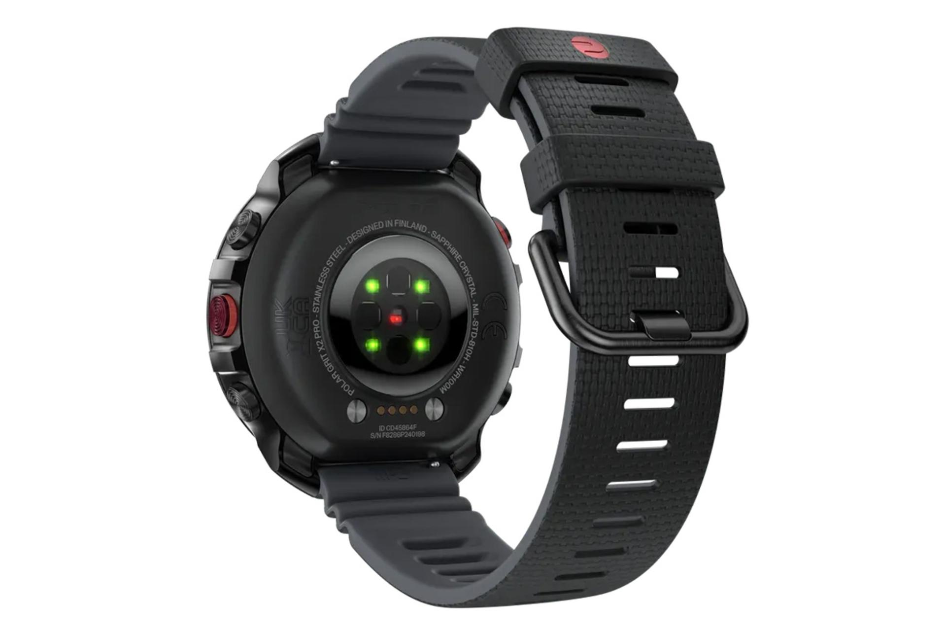 نمای پشت ساعت هوشمند پولار Grit X2 Pro