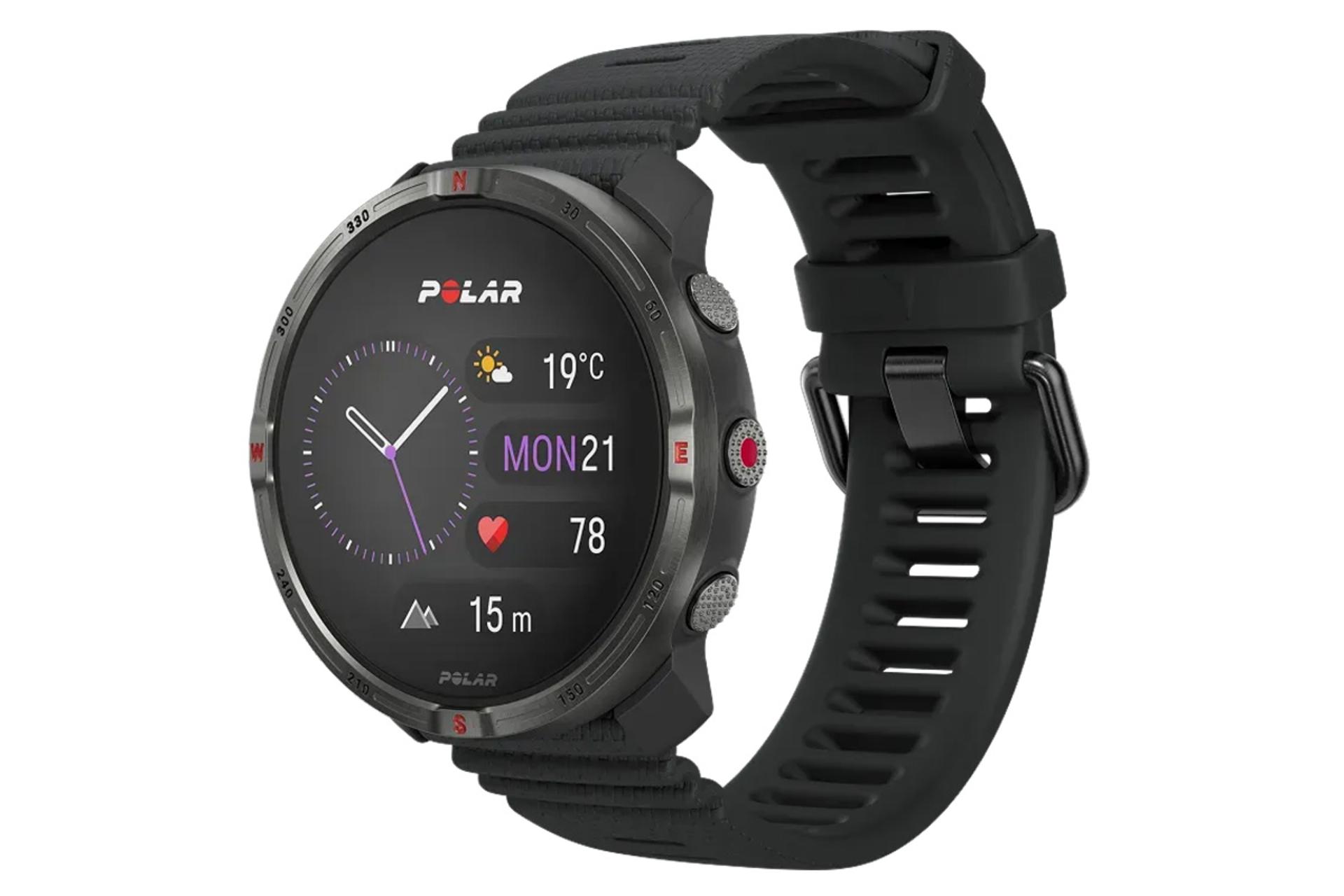 ساعت هوشمند پولار Grit X2 رنگ مشکی