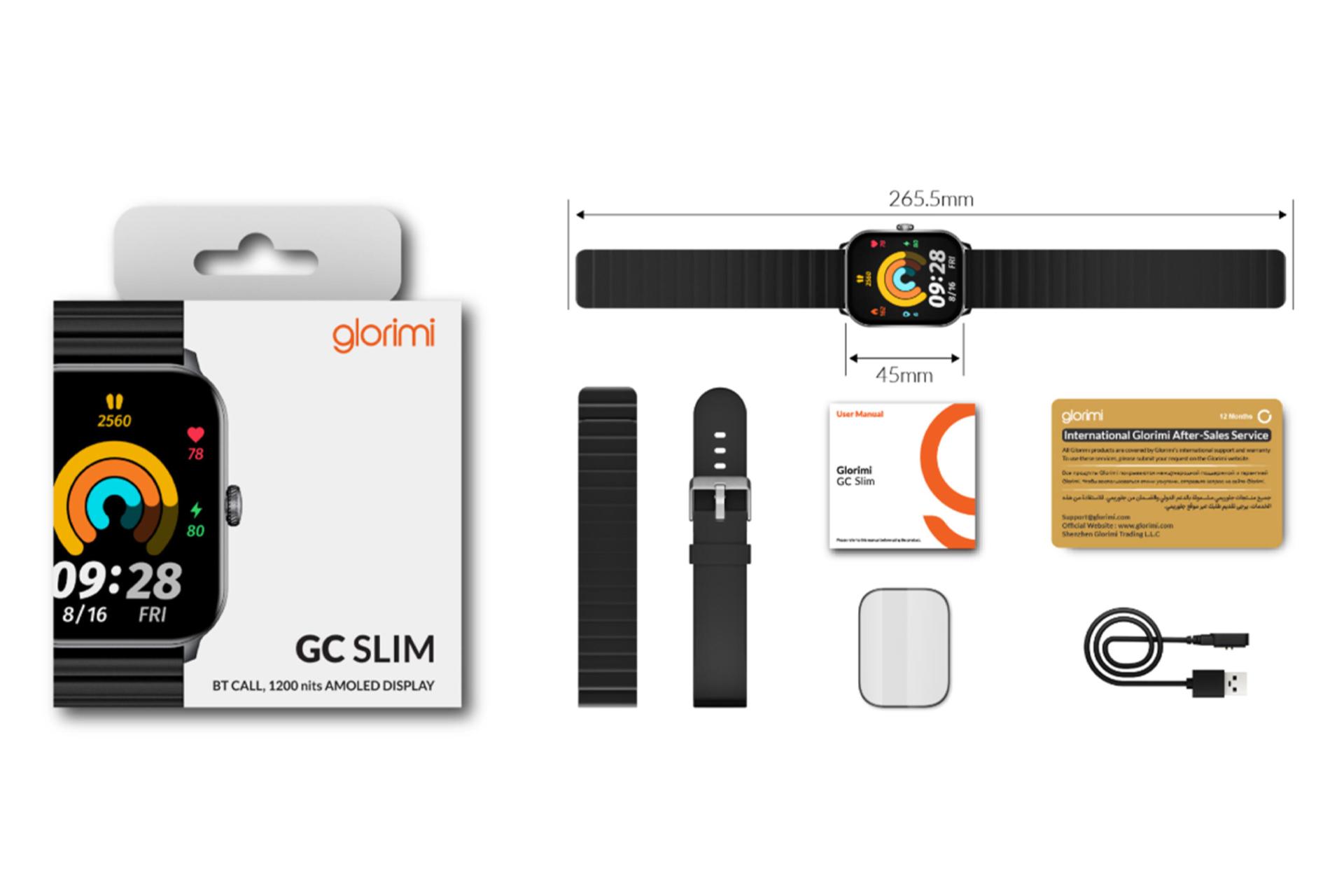 اقلام همراه ساعت هوشمند شیائومی Glorimi GC SLIM