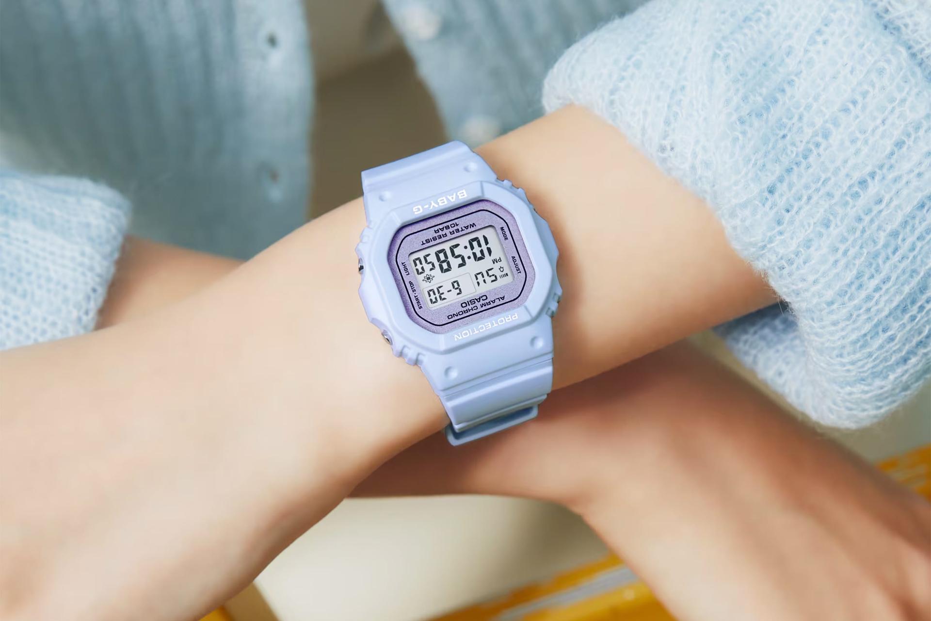 ساعت مچی بچه گانه کاسیو BABY-G BGD-565SC-2 بسته شده روی مچ