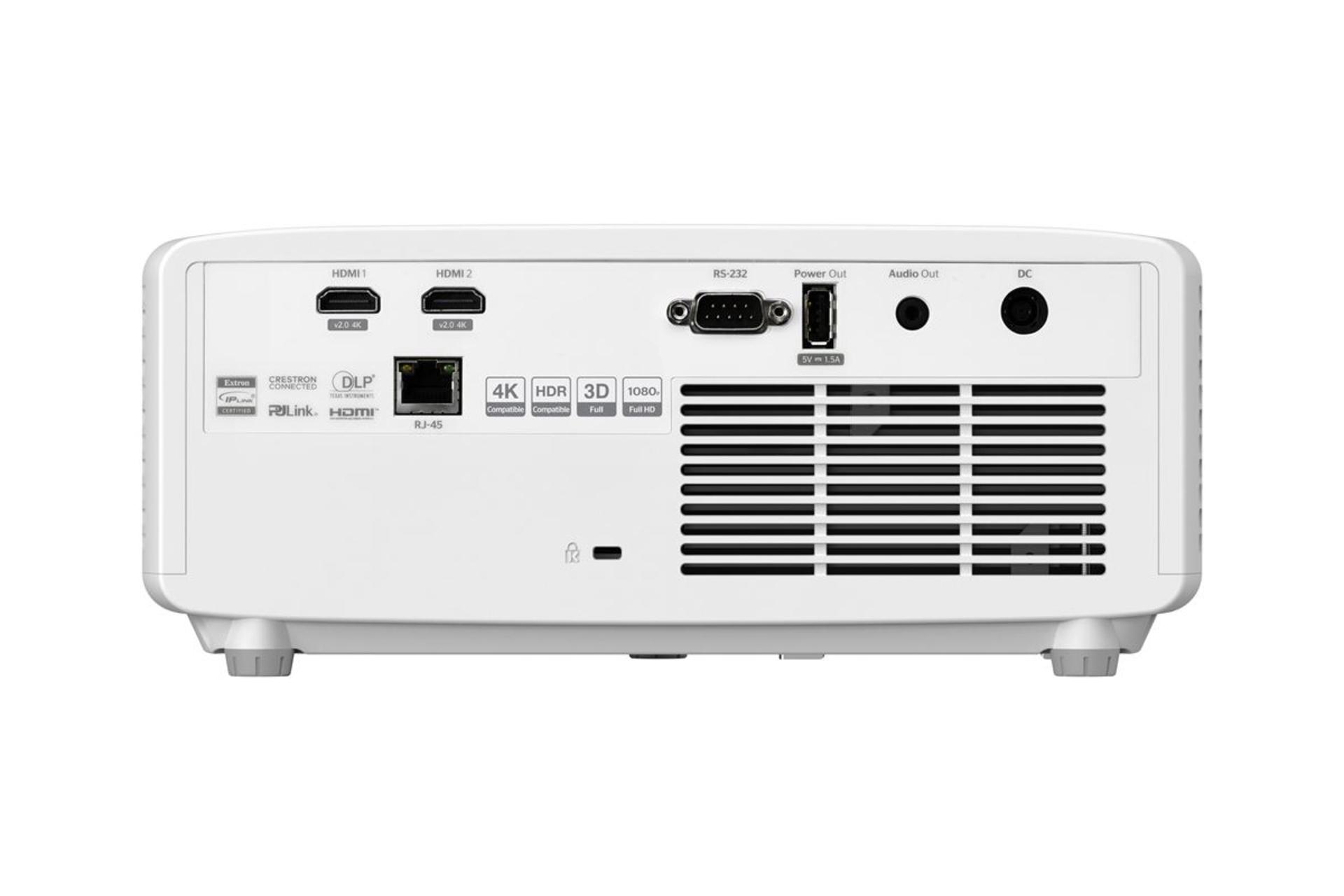 نمای پشت ویدیو پروژکتور اوپتوما ZH450