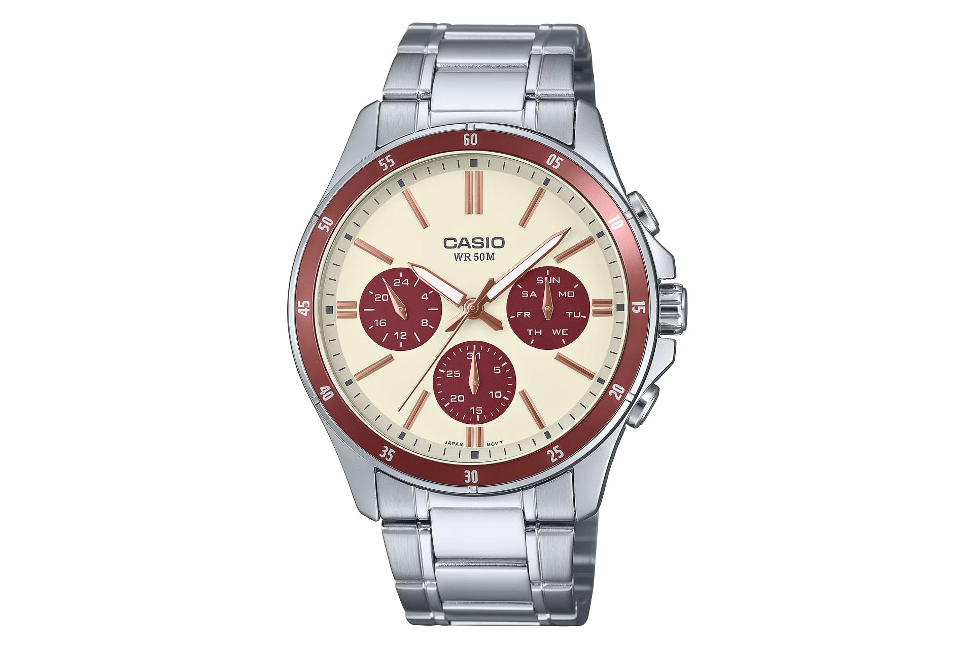 فریم و صفحه ساعت مچی مردانه کاسیو Standard MTP-1374D-5A2V