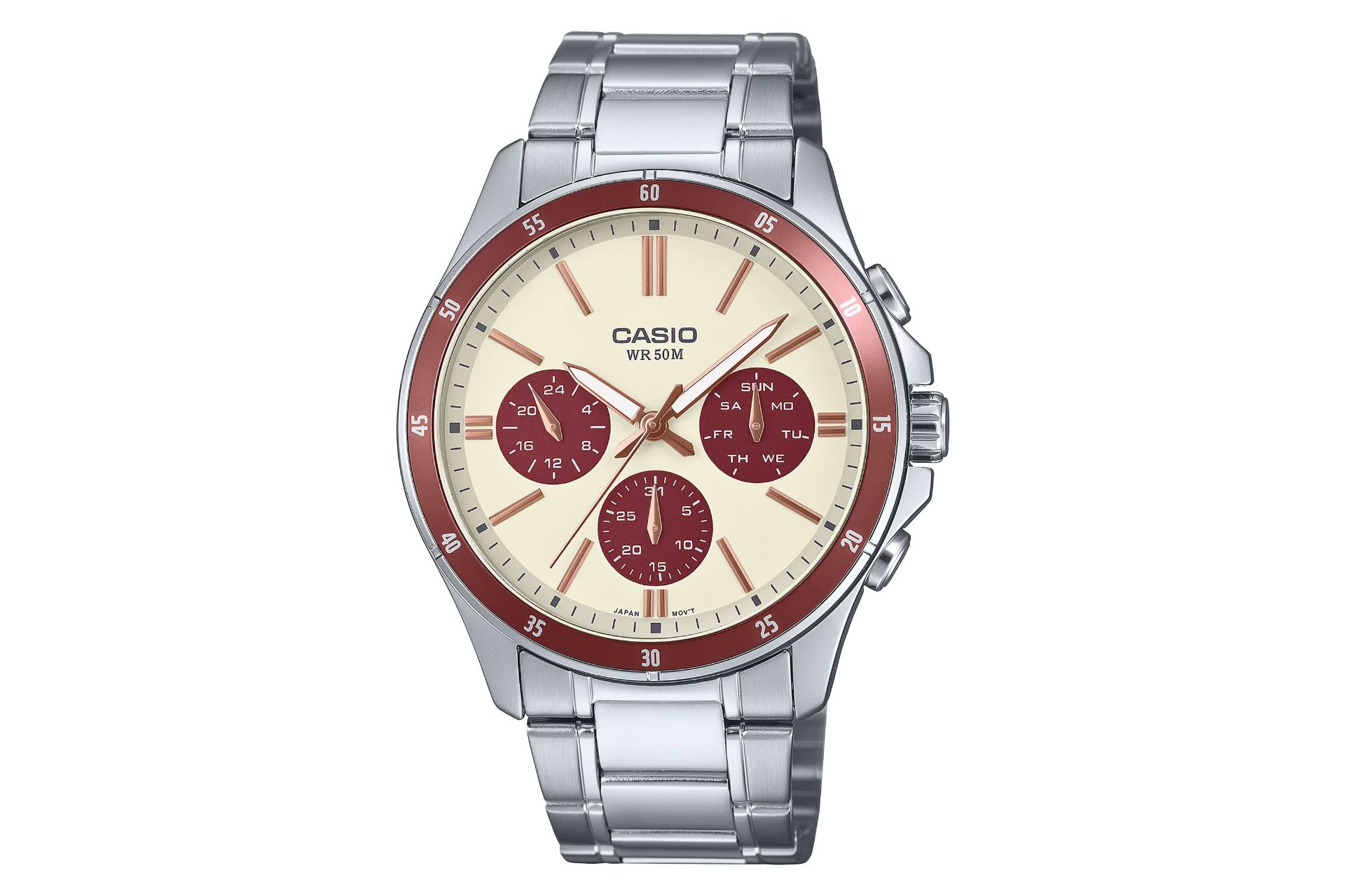 فریم و صفحه ساعت مچی مردانه کاسیو Standard MTP-1374D-5A2V