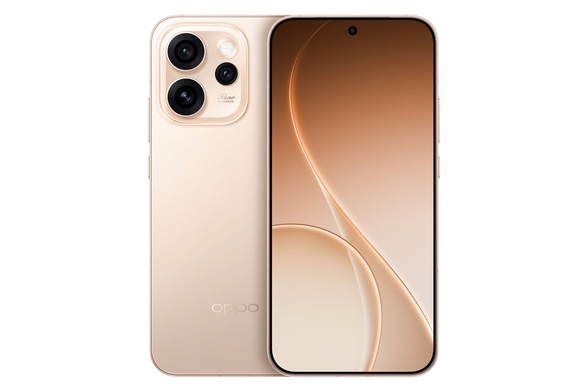 پنل جلو و پشت گوشی موبایل Reno15 پرو اوپو طلایی / Oppo Reno15 Pro