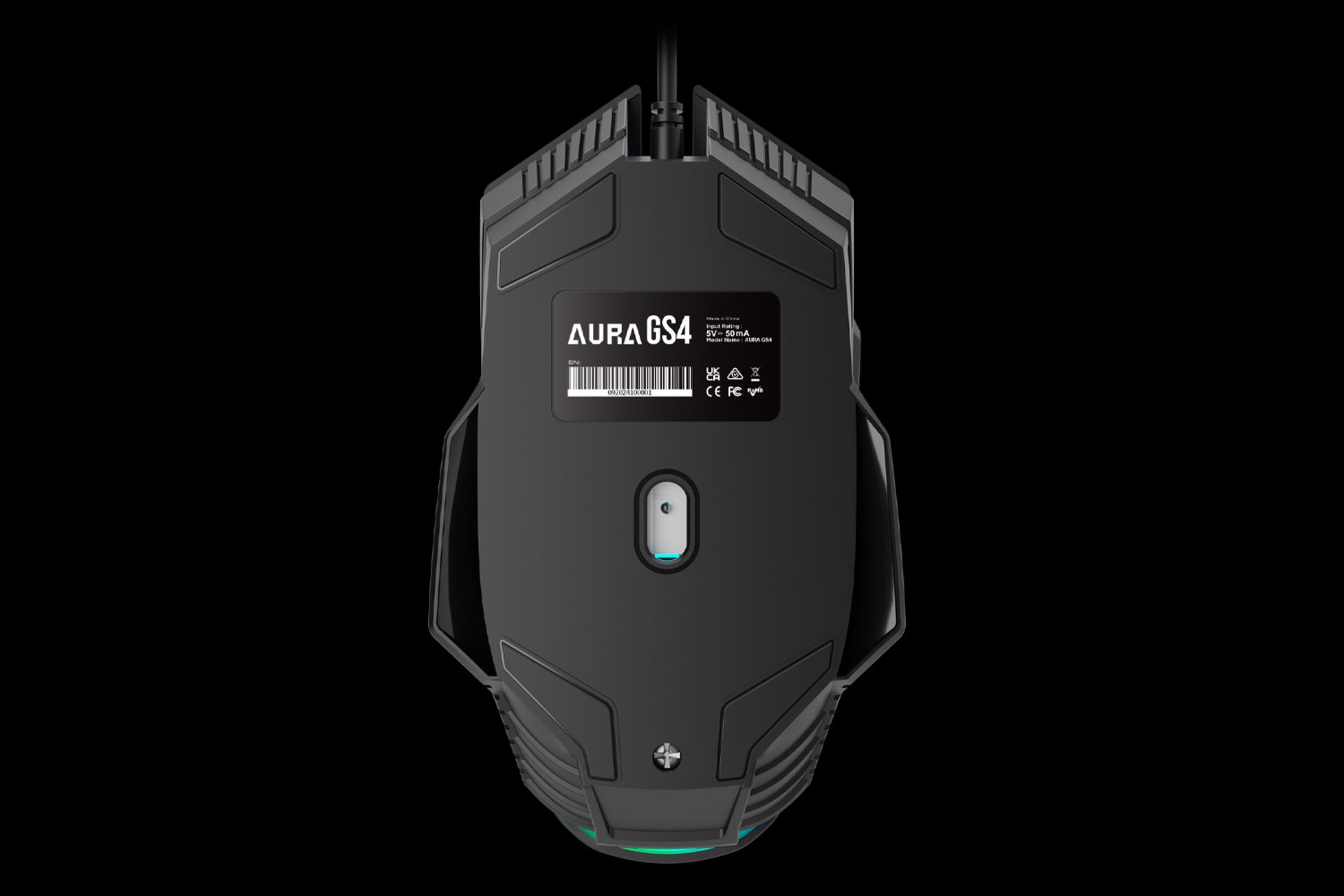 نمای پشت ماوس گیم دیاس AURA GS4