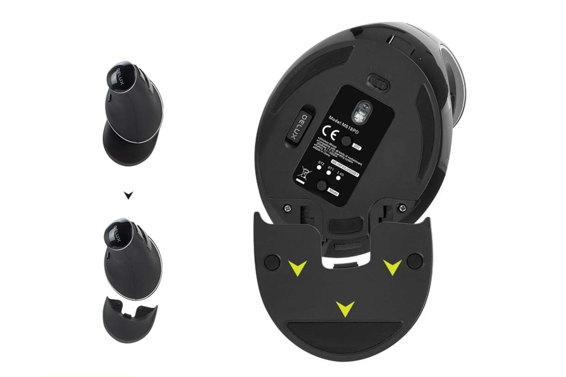 نمای پایین ماوس دیلاکس M618PD