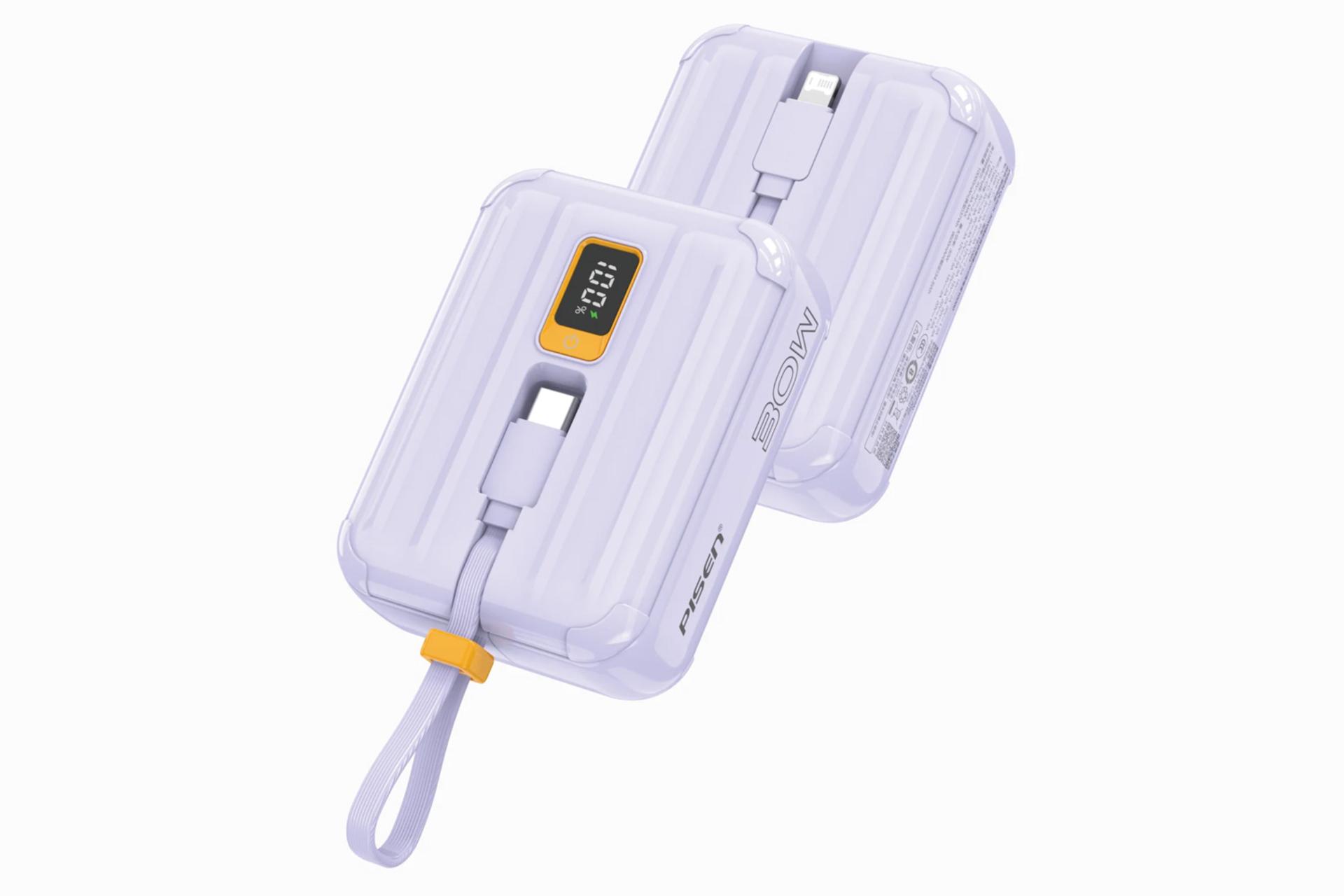 پاور بانک پایزن QUICK 30W Mini TS-D364 با ظرفیت 10000 میلی‌آمپر ساعت رنگ بنفش