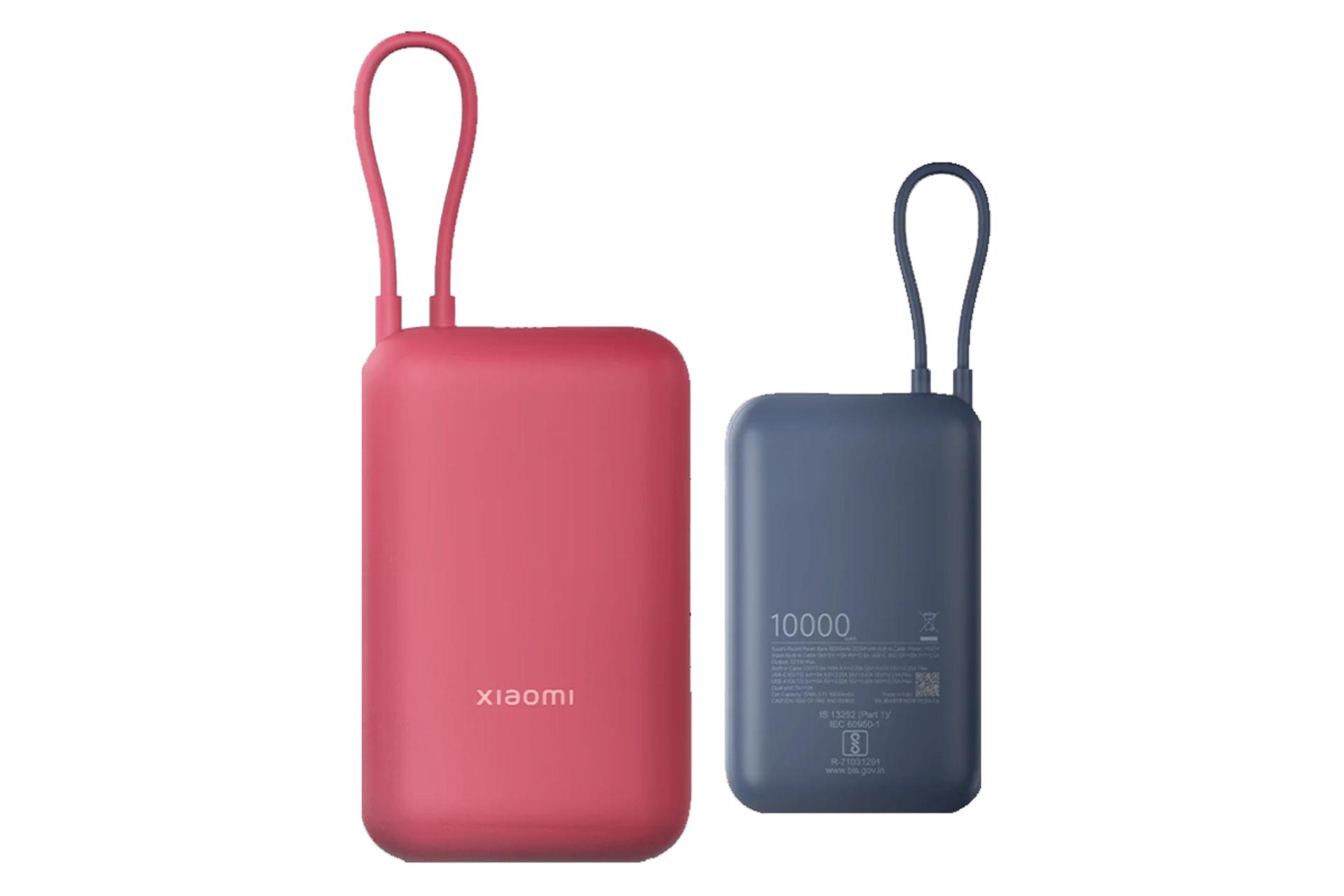 رنگ بندی پاور بانک شیائومی Pocket P15ZM با ظرفیت 10000 میلی‌آمپر ساعت