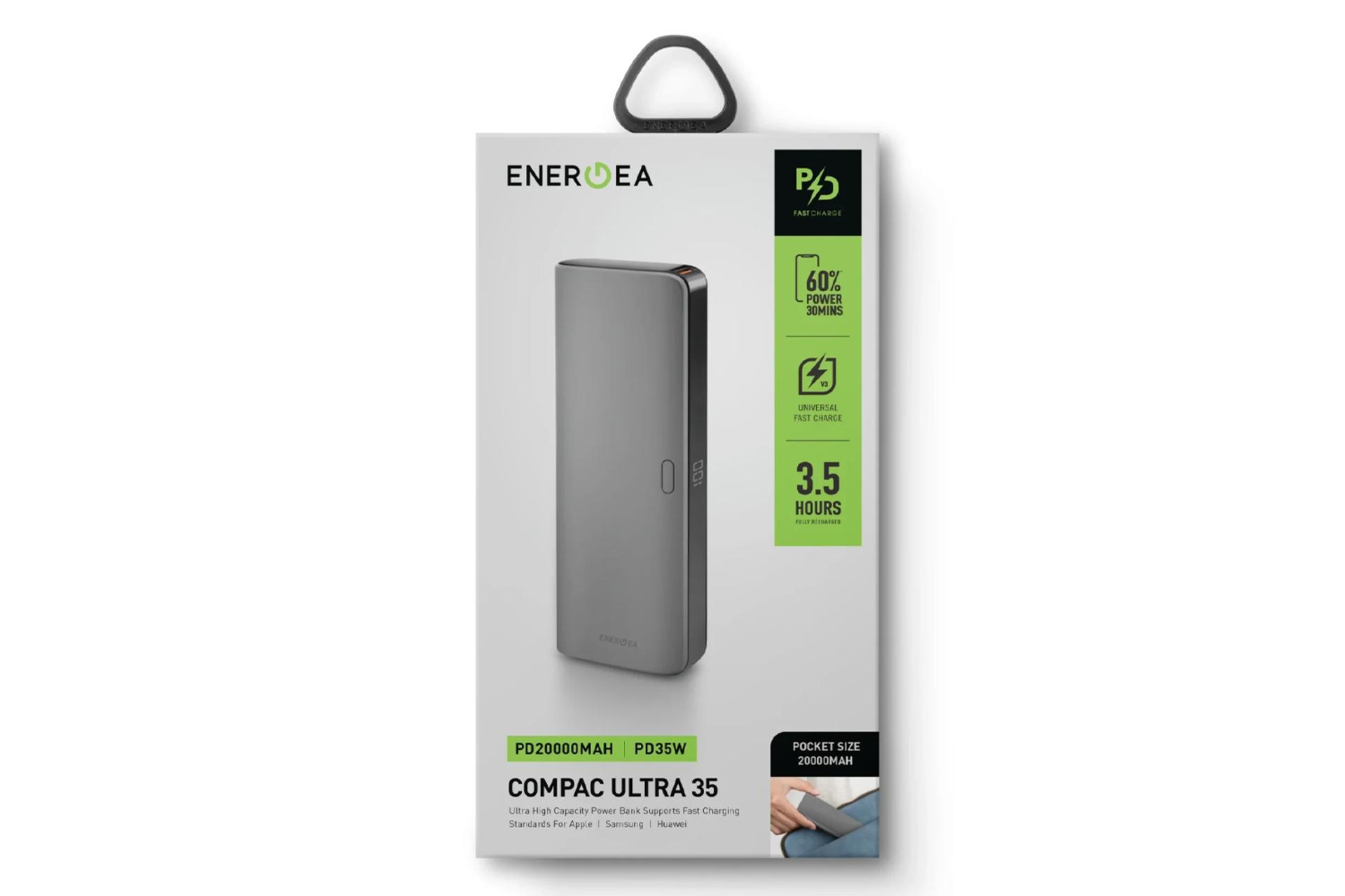 جعبه پاور بانک انرجیا ComPac Ultra 35 با ظرفیت 20000 میلی‌آمپر ساعت