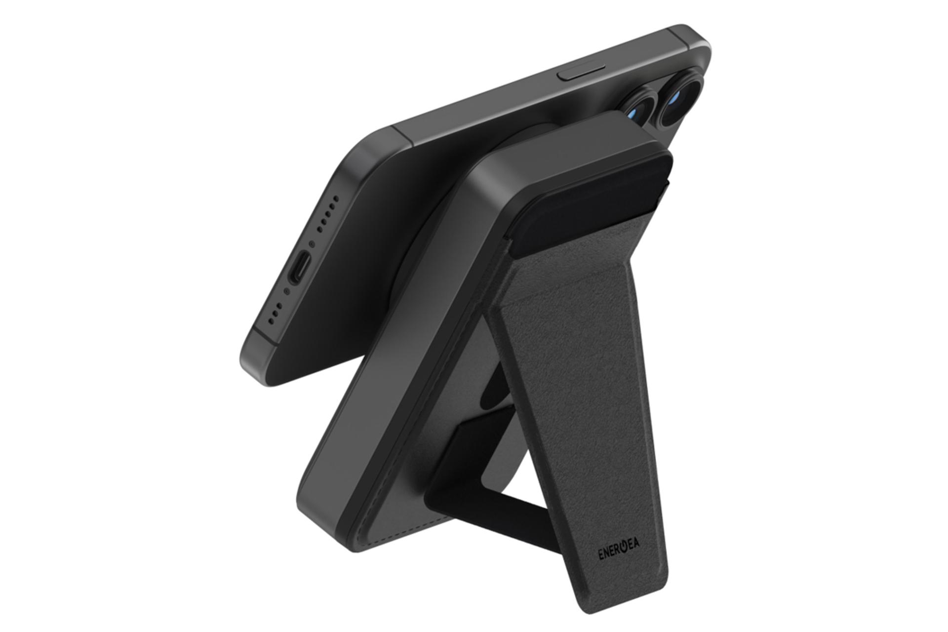 طراحی و ظاهر پاور بانک انرجیا MagWallet Card با ظرفیت 10000 میلی‌آمپر ساعت و امکان شارژ بی‌سیم