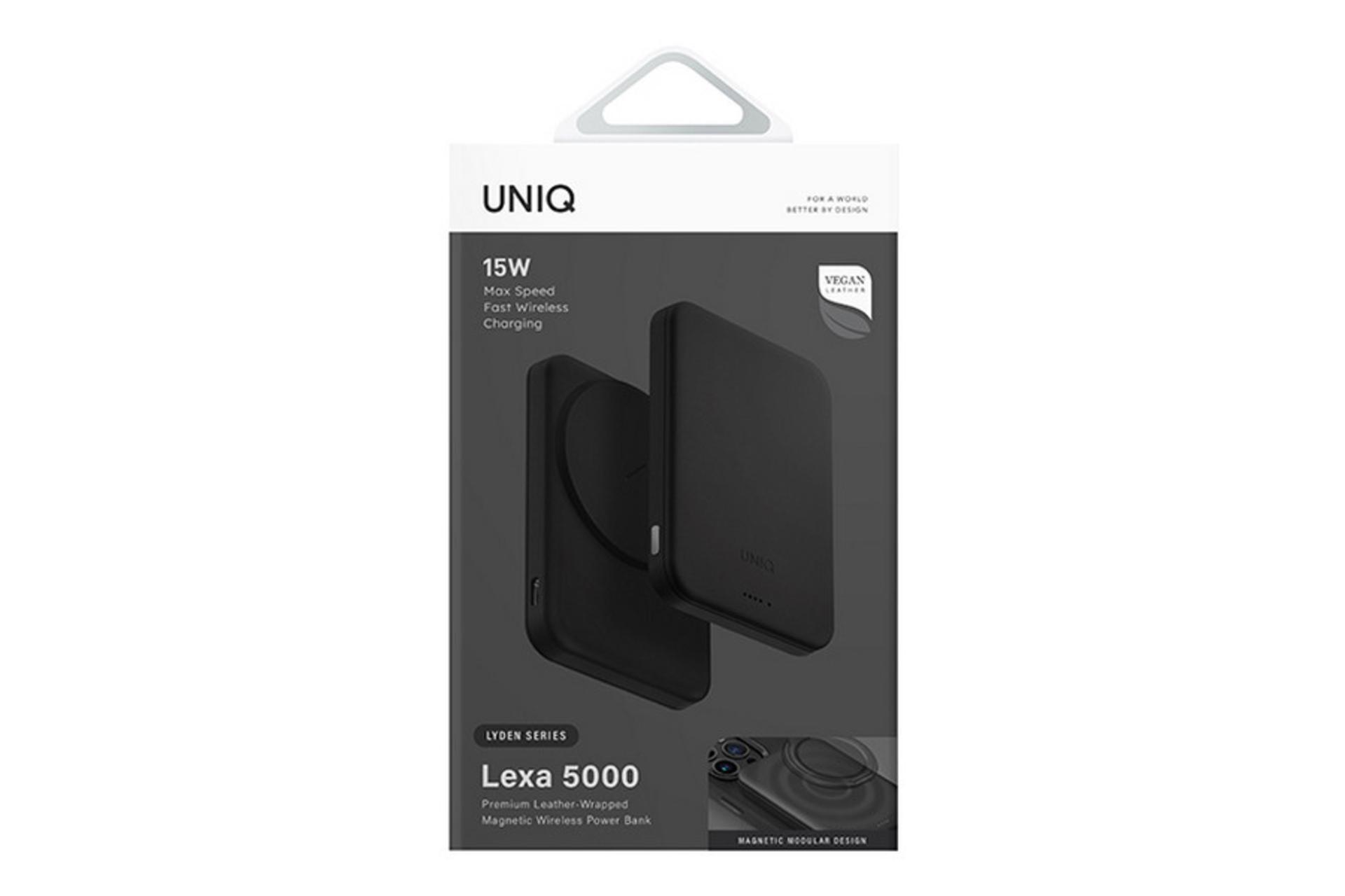 جعبه پاور بانک یونیک Lexa 5000 با ظرفیت 5000 میلی‌آمپر ساعت و امکان شارژ بی‌سیم