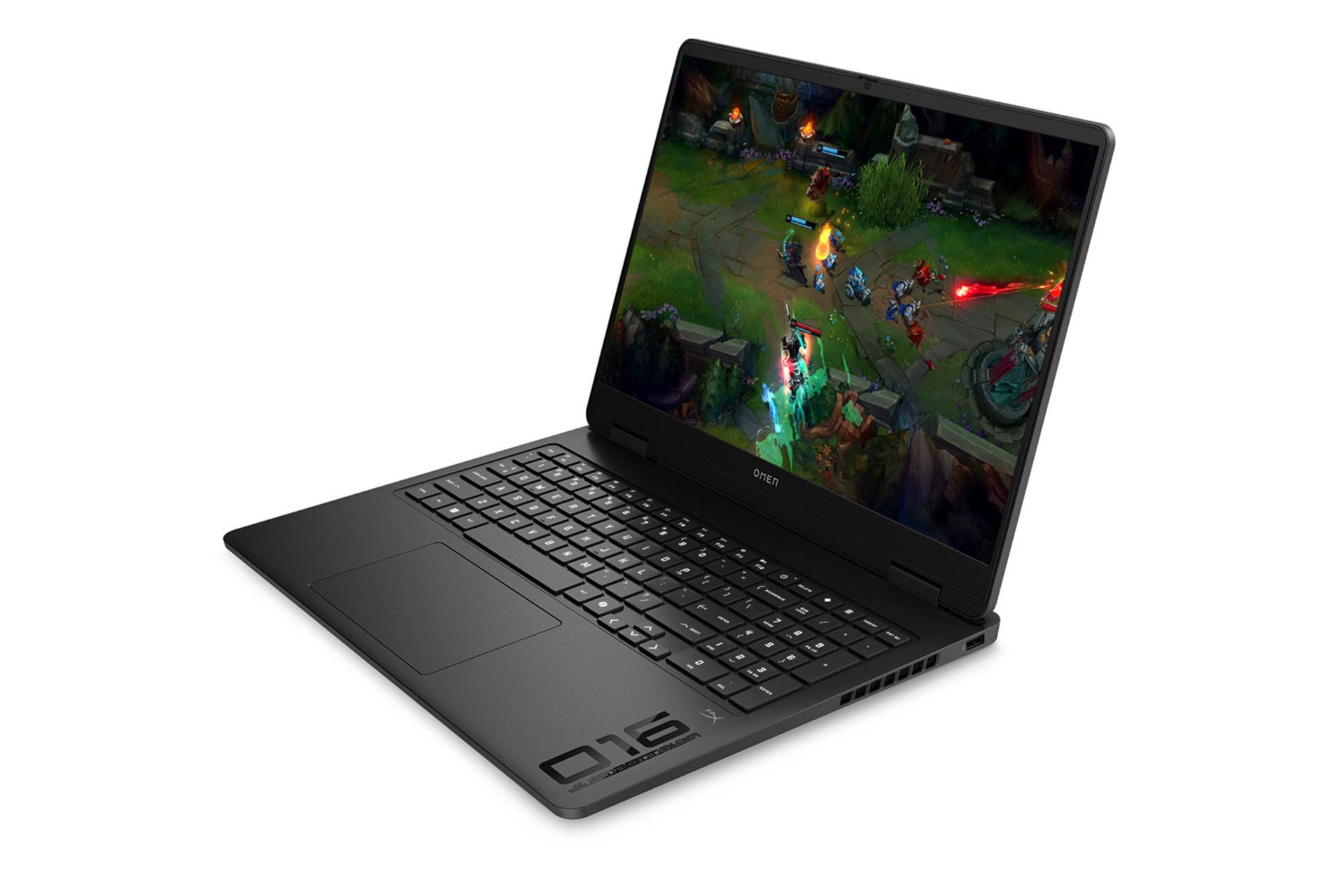 لپ تاپ اچ پی HP OMEN Slim 16t-an000 نمای جلو و راست