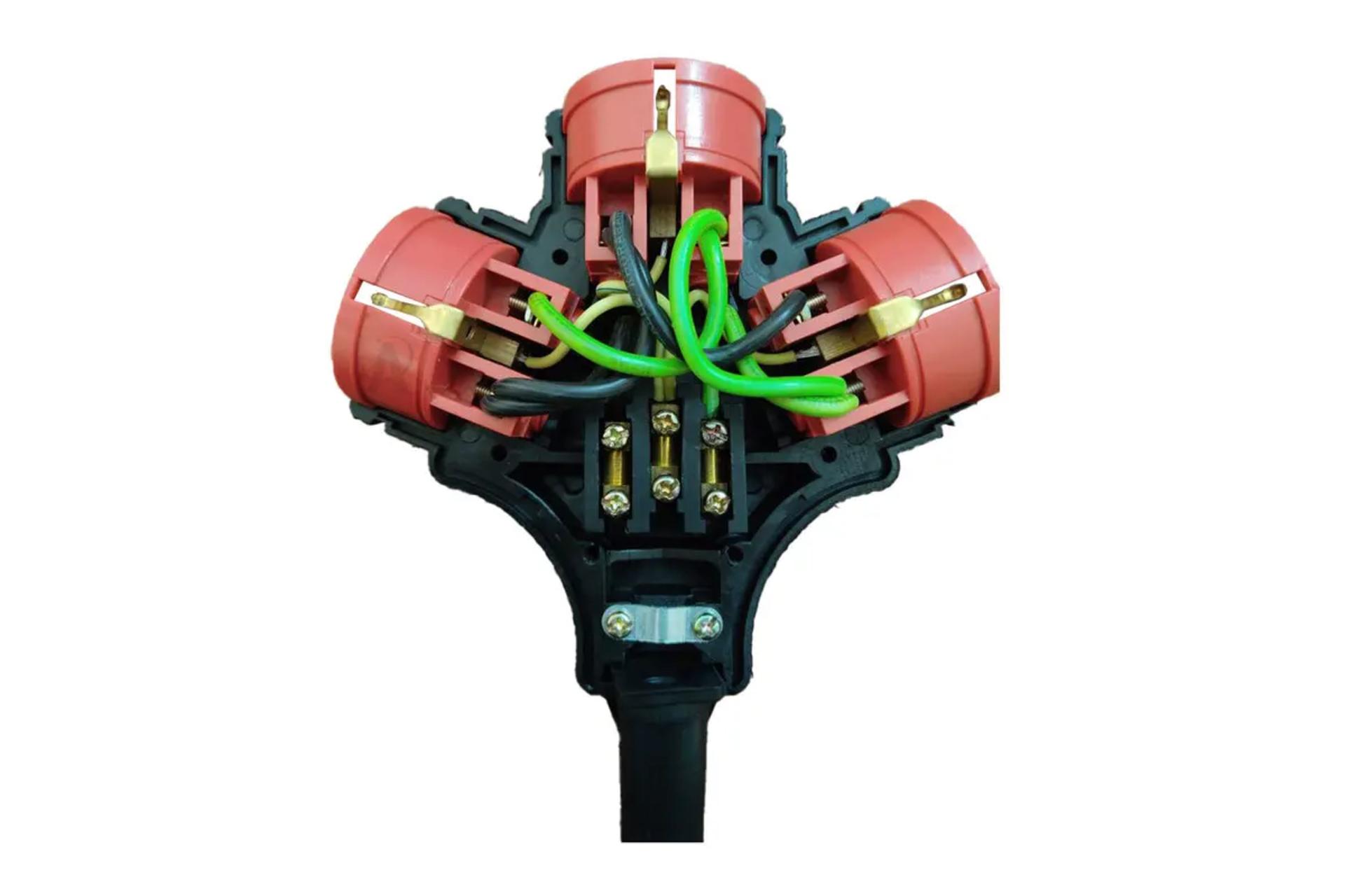نمای داخل چندراهی برق خیام الکتریک مدل صنعتی سه خانه