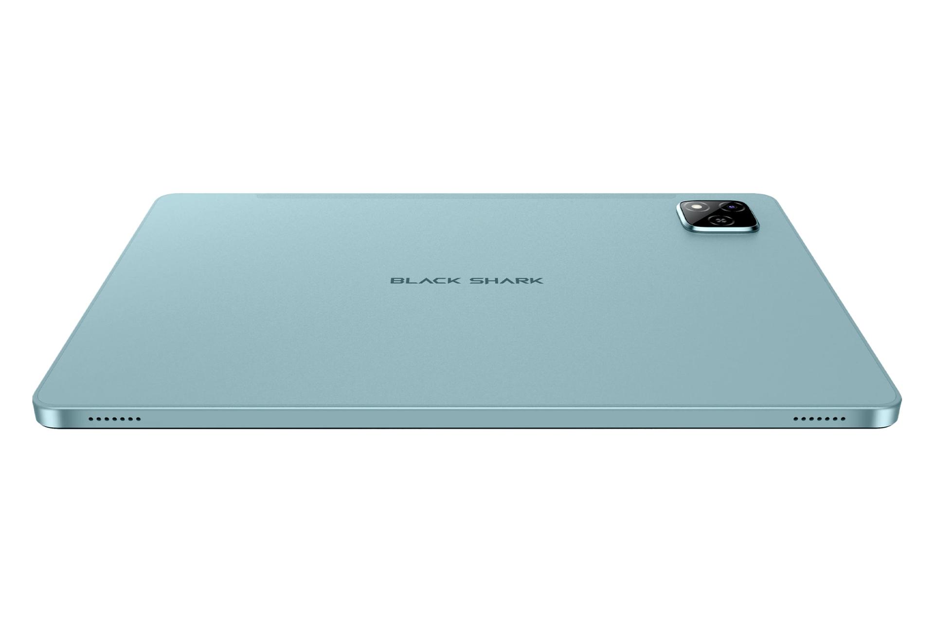 لبه پایین تبلت پد 7 بلک شارک شیائومی / Xiaomi Black Shark Pad 7 با نمایش حفره‌های اسپیکر رنگ آبی