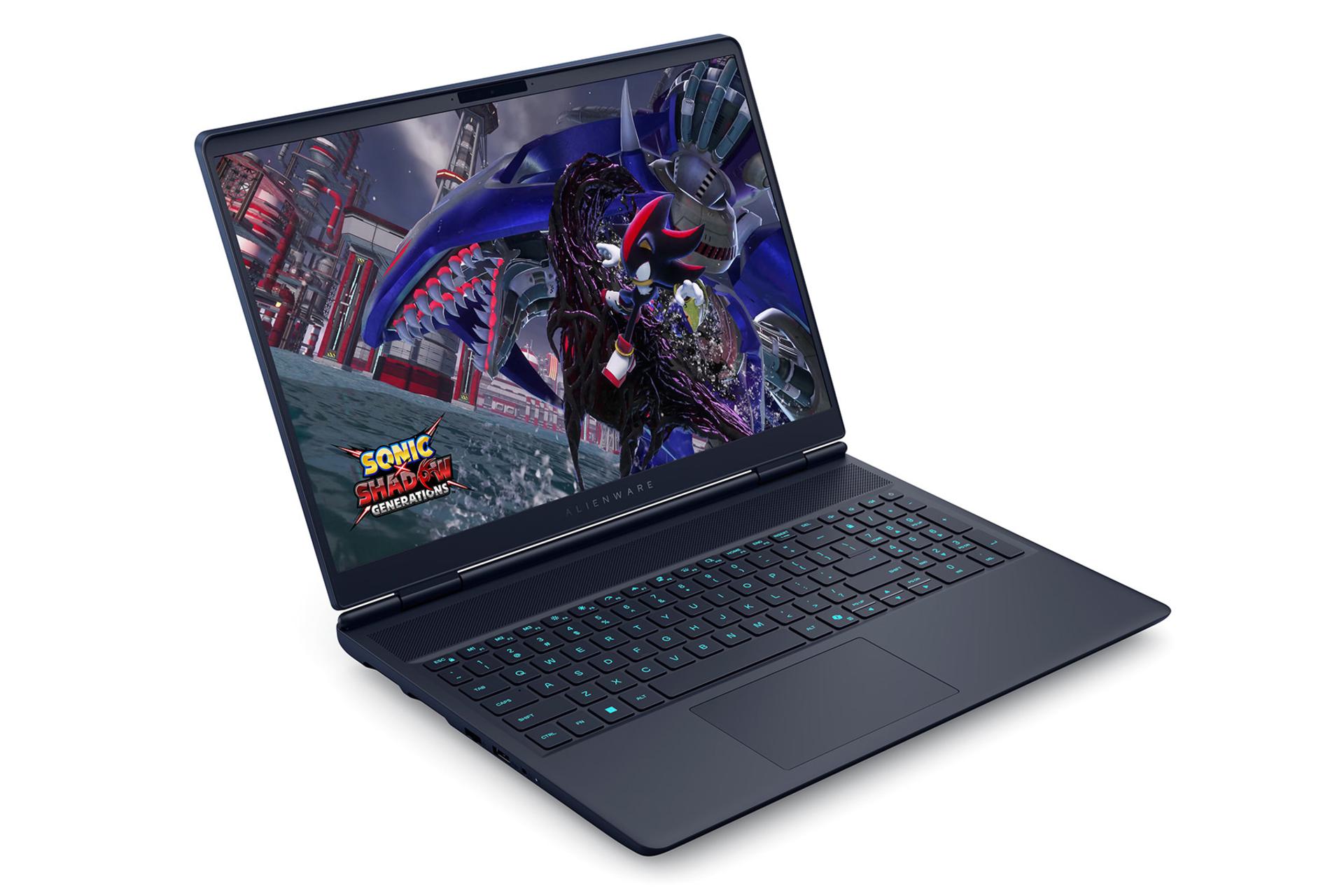 لپ تاپ دل الین ور Dell Alienware 16X Aurora نمای جلو و چپ