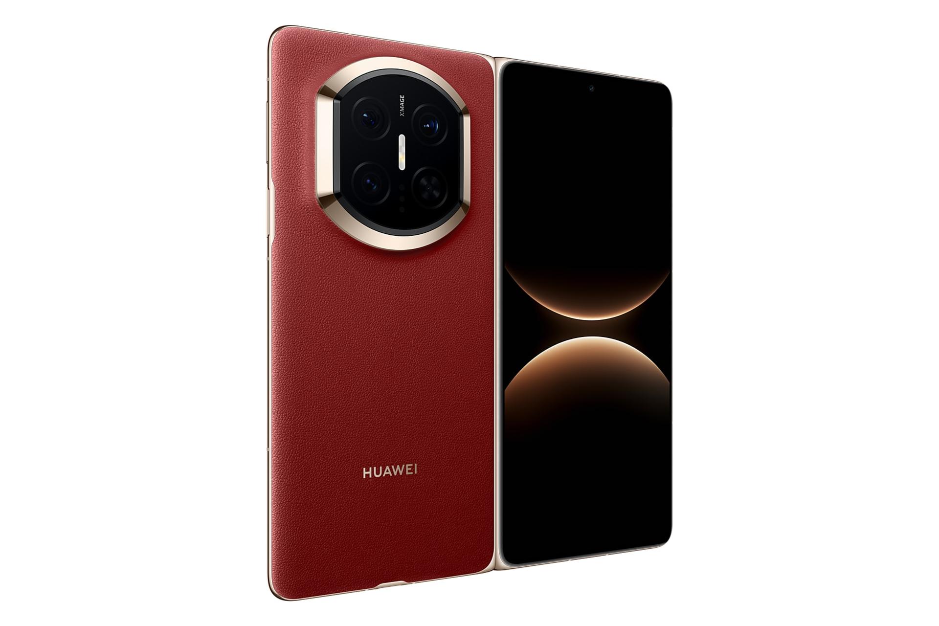 نمای جانبی گوشی موبایل میت X7 هواوی قرمز / Huawei Mate X7