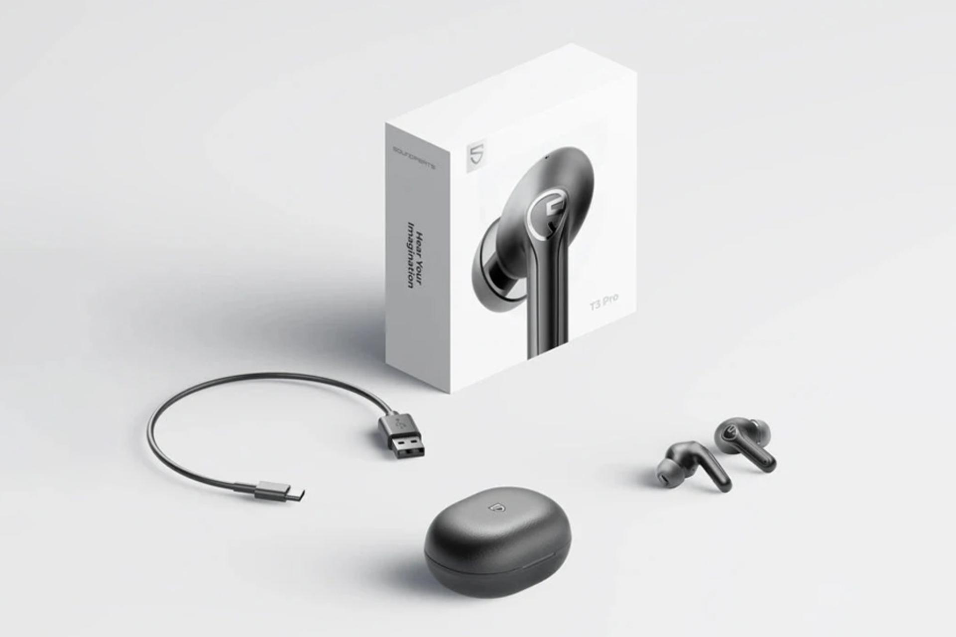 اقلام همراه هدفون ساوندپیتز T3 Pro