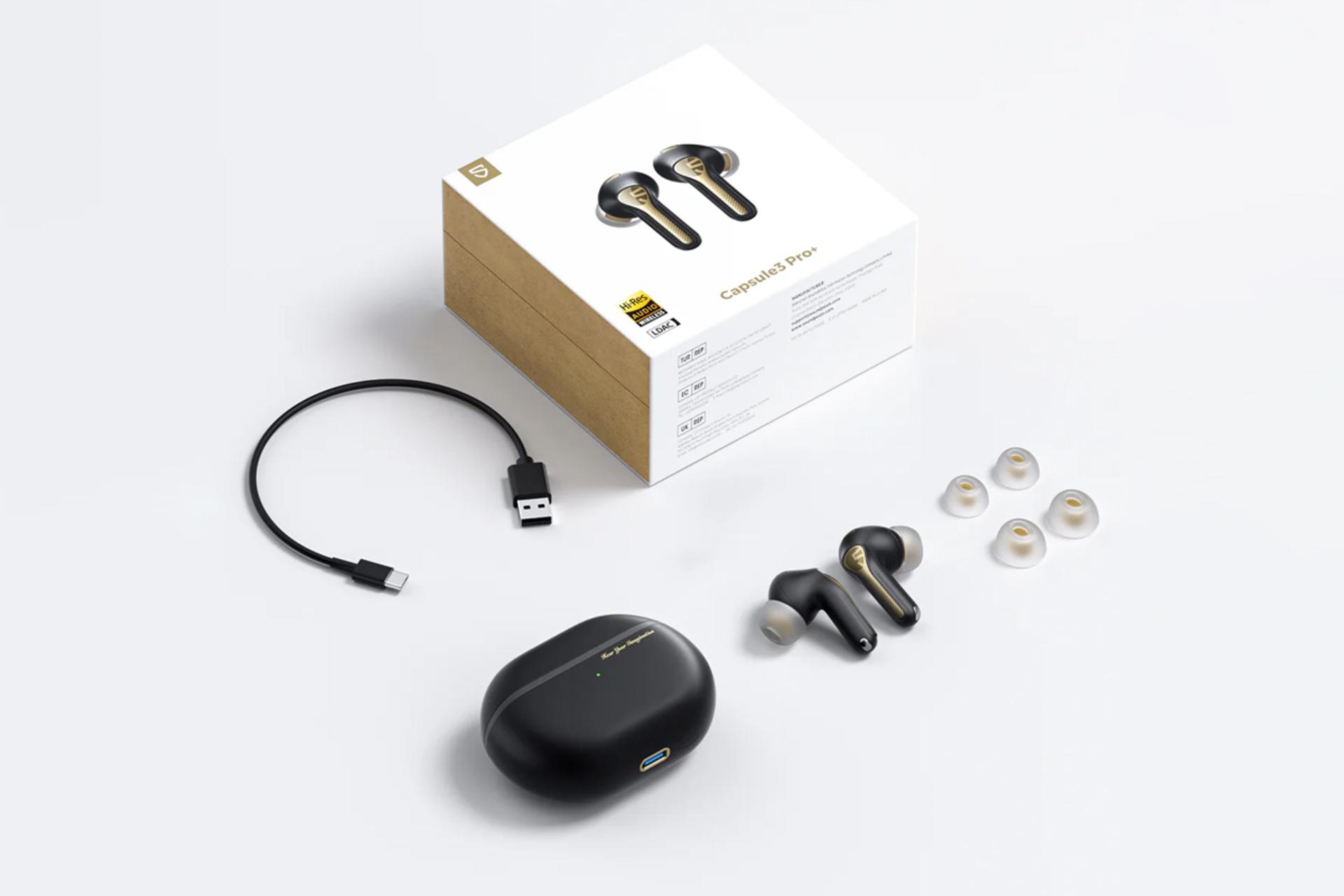 اقلام همراه هدفون ساوندپیتز Capsule3 Pro Plus