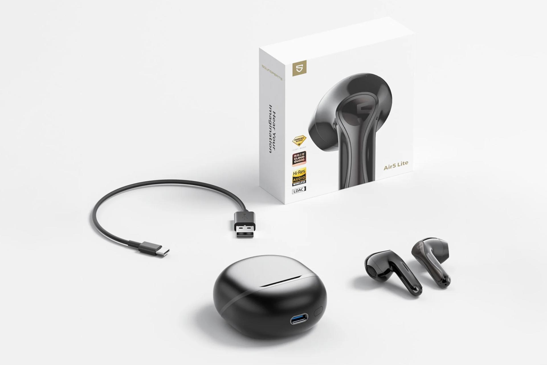 اقلام همراه هدفون ساوندپیتز Air5 Lite