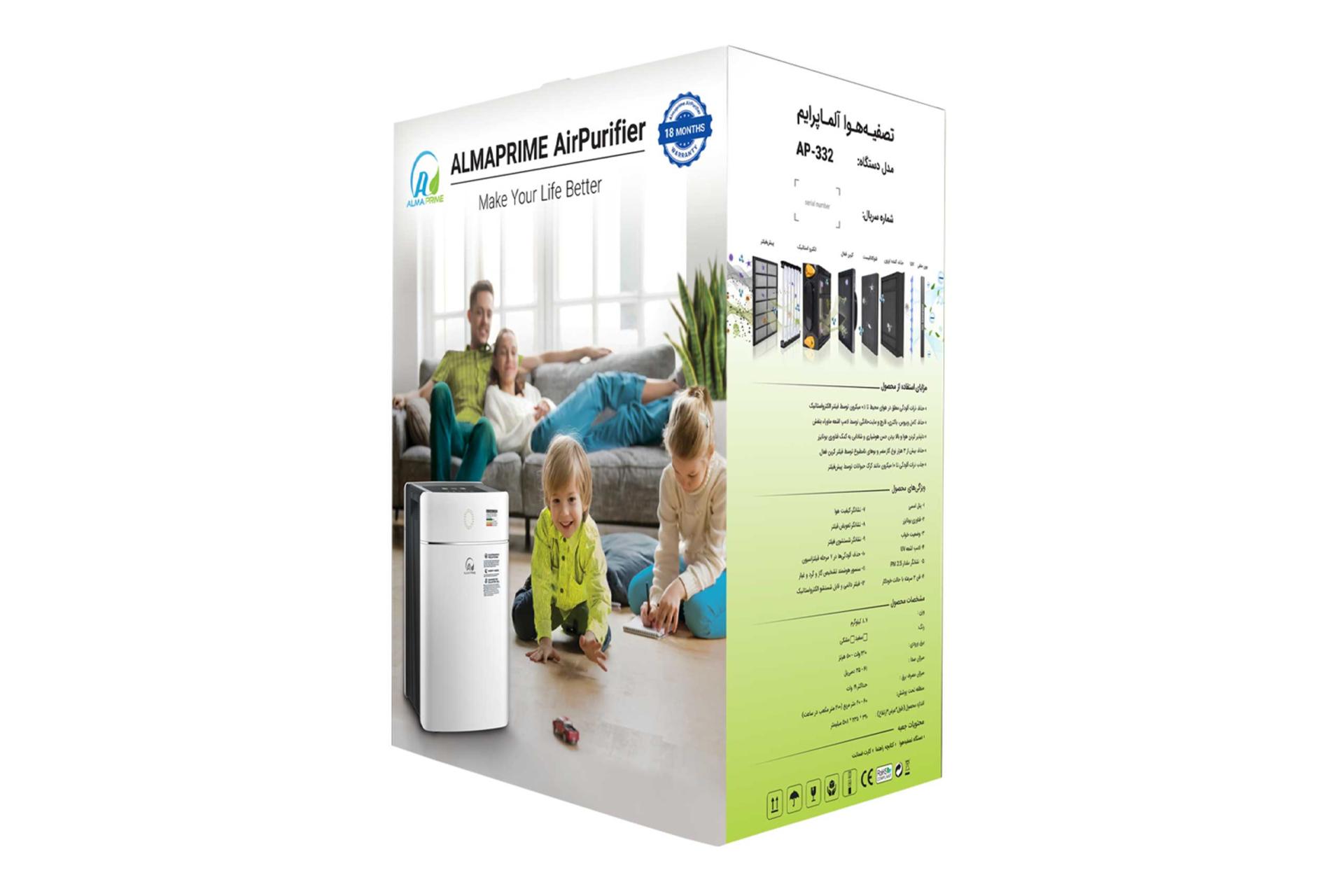 جعبه دستگاه تصفیه هوا آلماپرایم AP-332