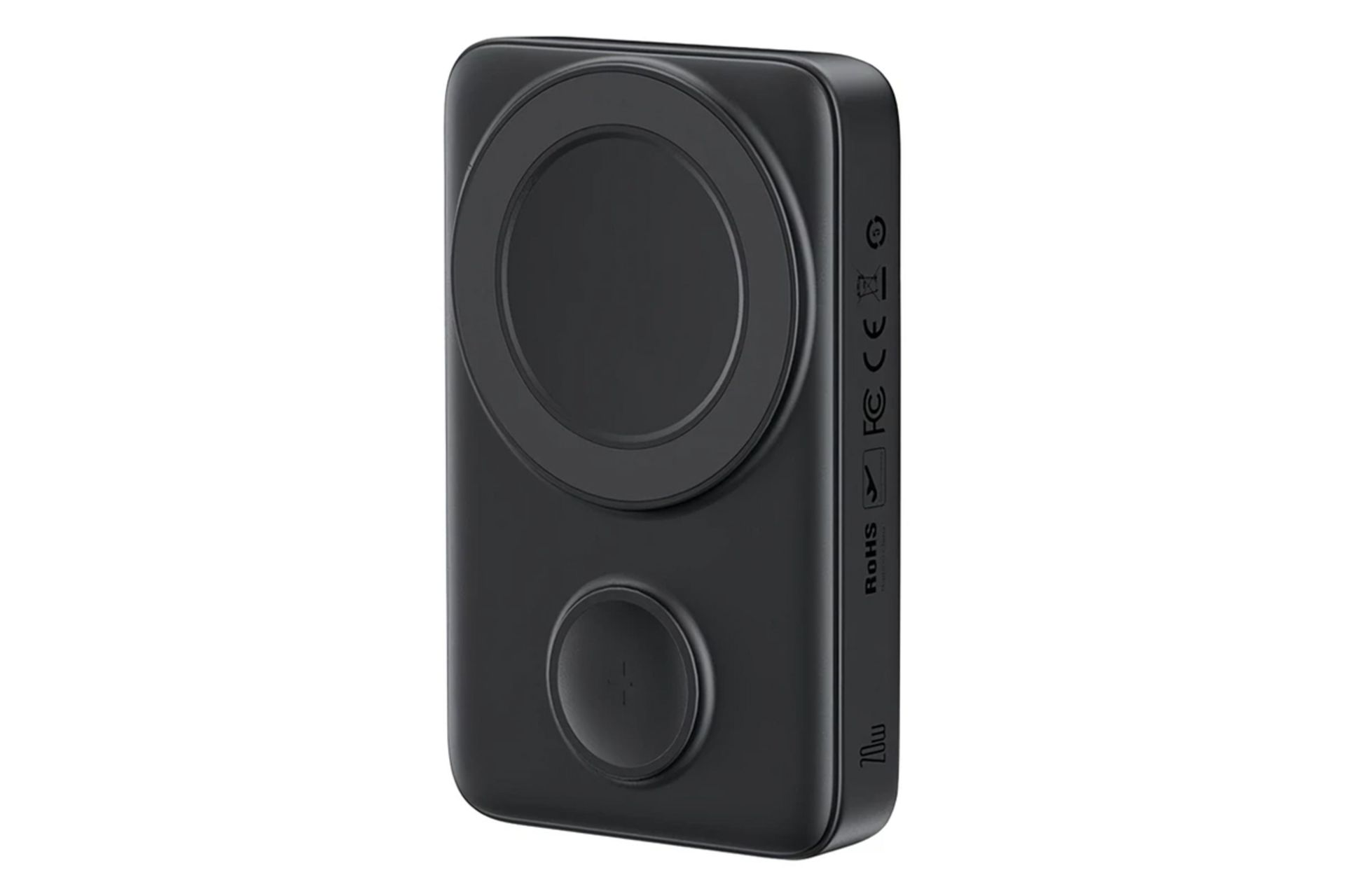 ابعاد و اندازه پاور بانک مک دودو MC-146 با ظرفیت 10000 میلی‌آمپر ساعت و امکان شارژ بی سیم