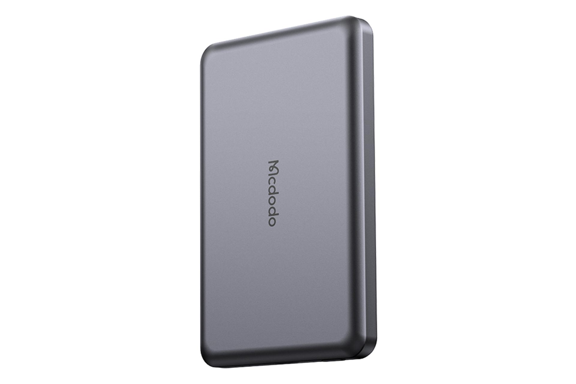 ابعاد و اندازه پاور بانک مک دودو MC-464 با ظرفیت 5000 میلی‌آمپر ساعت و امکان شارژ بی سیم