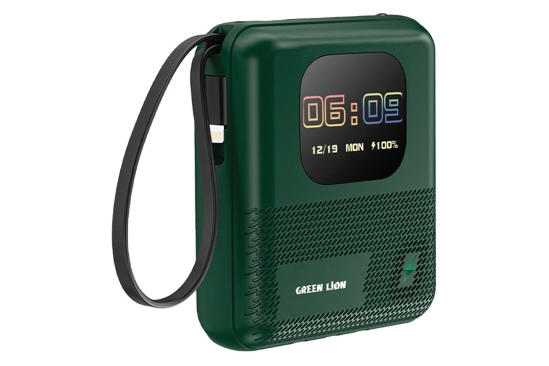 پاور بانک گرین لیون Smart Touch Screen با ظرفیت 10000 میلی‌آمپر ساعت