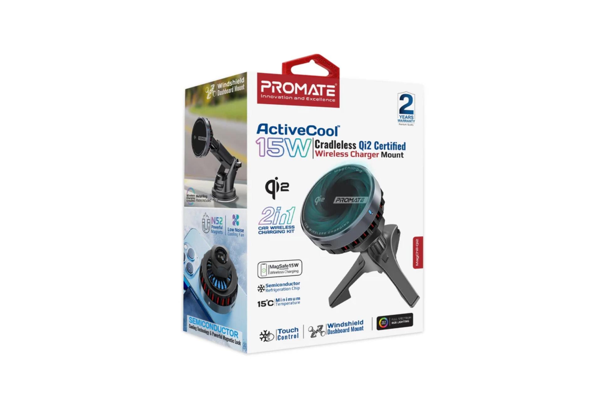 جعبه شارژر پرومیت MagChill-Qi2