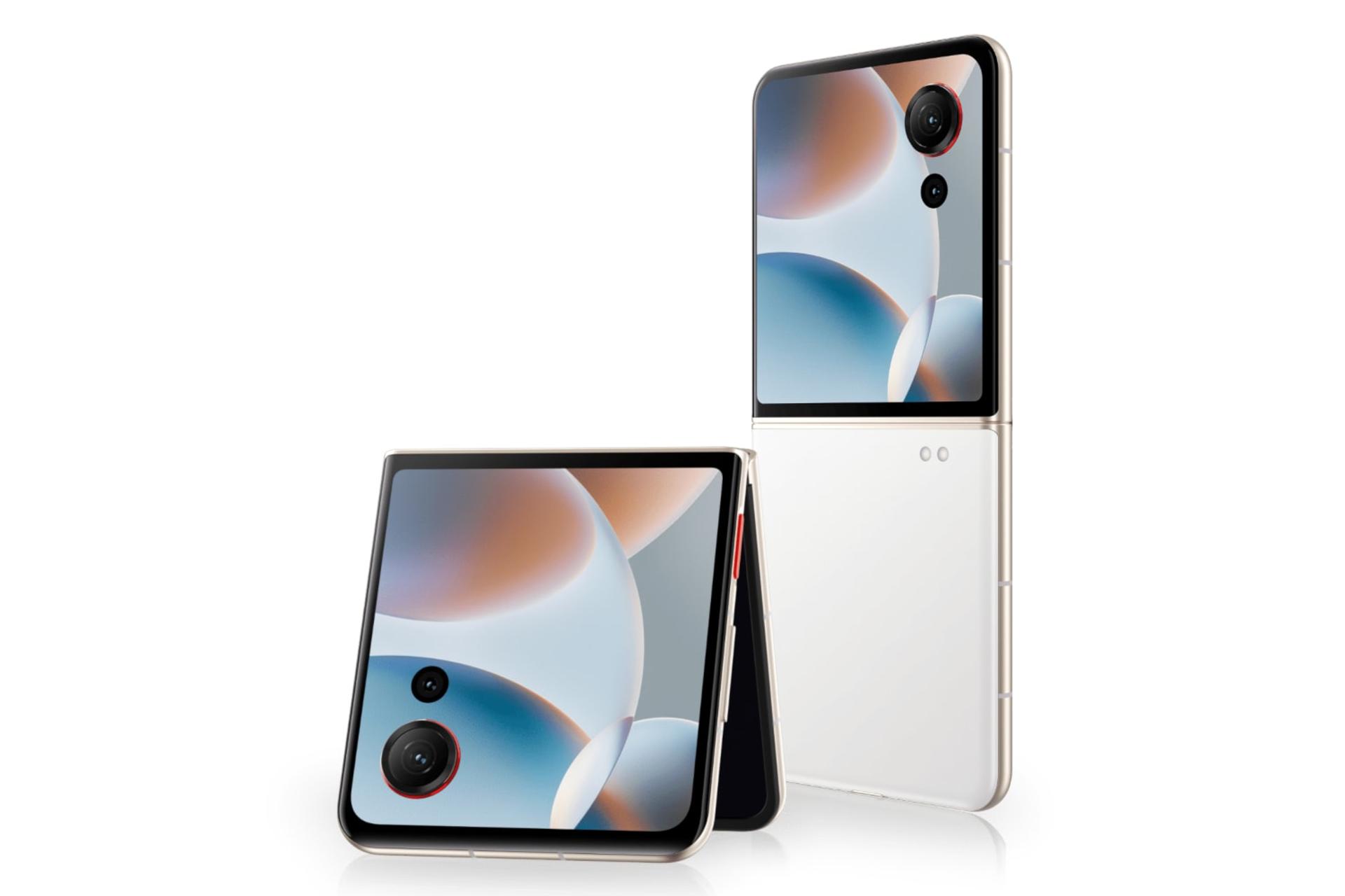 پنل جلو و پشت گوشی موبایل نوبیا فلیپ 3 زد تی ای سفید / ZTE nubia Flip3