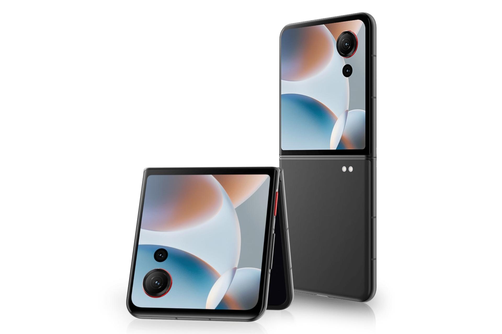 پنل جلو و پشت گوشی موبایل نوبیا فلیپ 3 زد تی ای مشکی / ZTE nubia Flip3