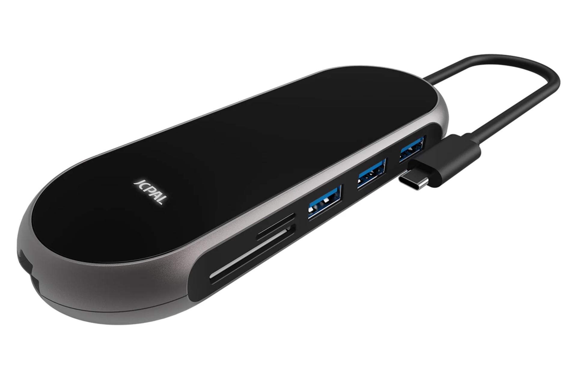 کانکتور هاب USB هاب USB-C جی سی پال 9 پورت مدل Onyx JCP6254