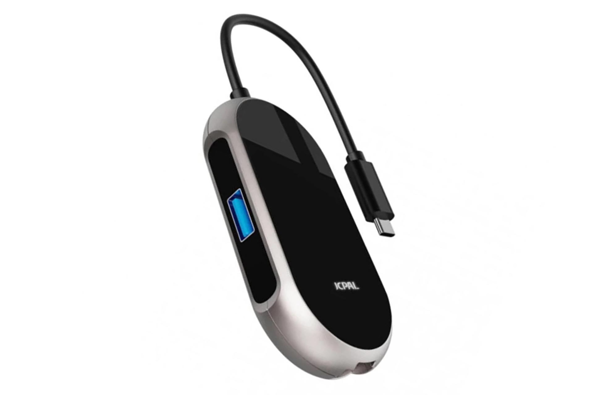 هاب USB هاب USB-C جی سی پال 4 پورت مدل Onyx JCP6252 رنگ مشکی