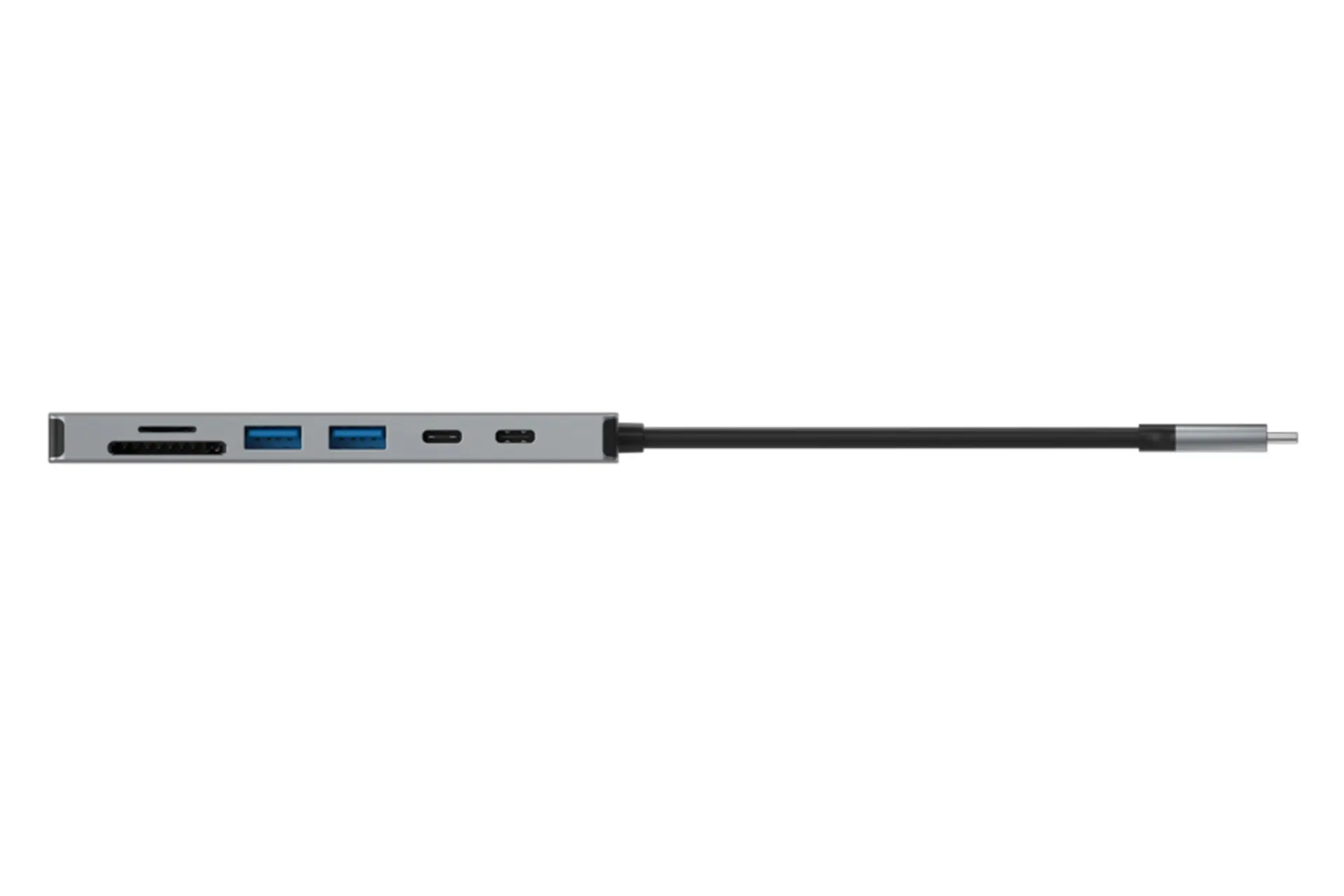 نمای کنار هاب USB هاب USB-C موفی 7 پورت مدل Multimedia Hub