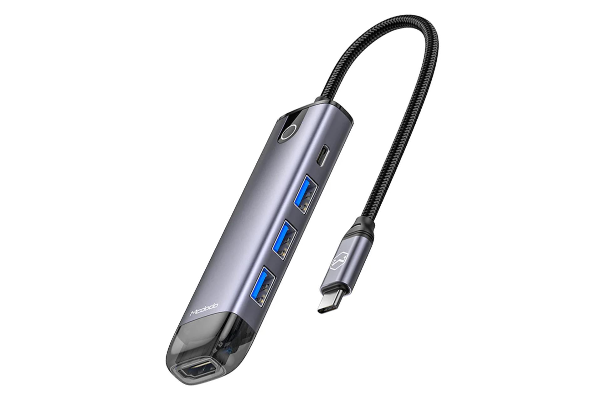 ابعاد و اندازه هاب USB هاب USB-C مک دودو 5 پورت مدل HU-7750