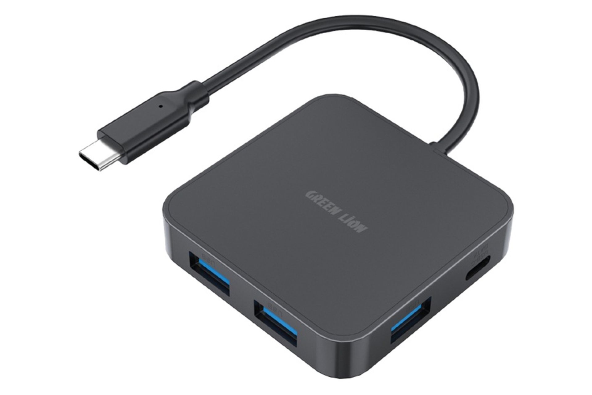 هاب USB هاب USB-C گرین لیون 6 پورت مدل GHB-7 GNGHUB7N1BK رنگ مشکی